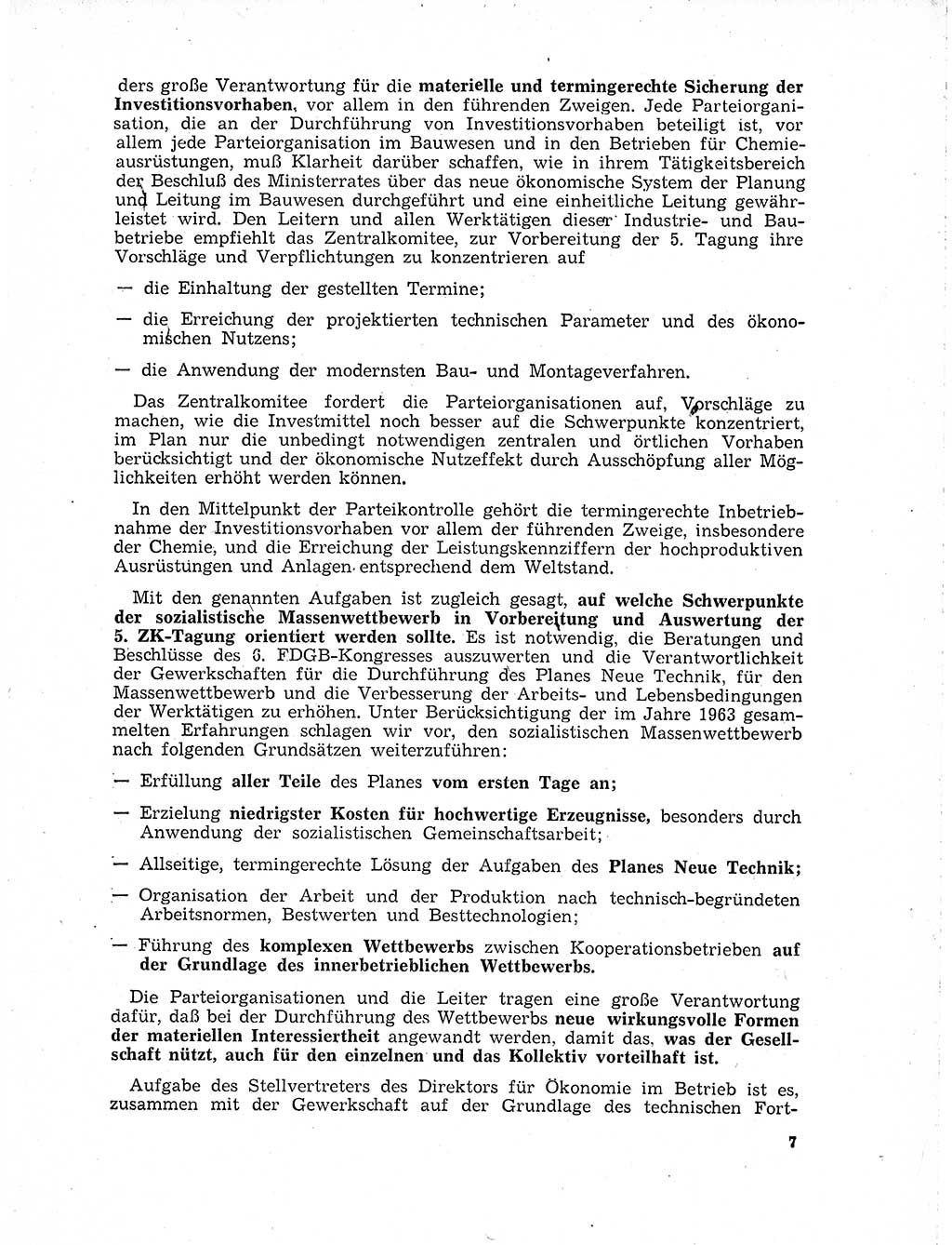 Neuer Weg (NW), Organ des Zentralkomitees (ZK) der SED (Sozialistische Einheitspartei Deutschlands) für Fragen des Parteilebens, 19. Jahrgang [Deutsche Demokratische Republik (DDR)] 1964, Seite 7 (NW ZK SED DDR 1964, S. 7)