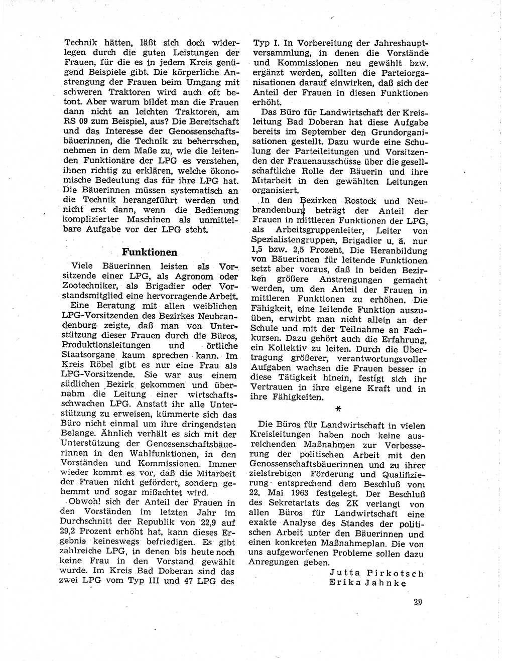 Neuer Weg (NW), Organ des Zentralkomitees (ZK) der SED (Sozialistische Einheitspartei Deutschlands) für Fragen des Parteilebens, 19. Jahrgang [Deutsche Demokratische Republik (DDR)] 1964, Seite 29 (NW ZK SED DDR 1964, S. 29)