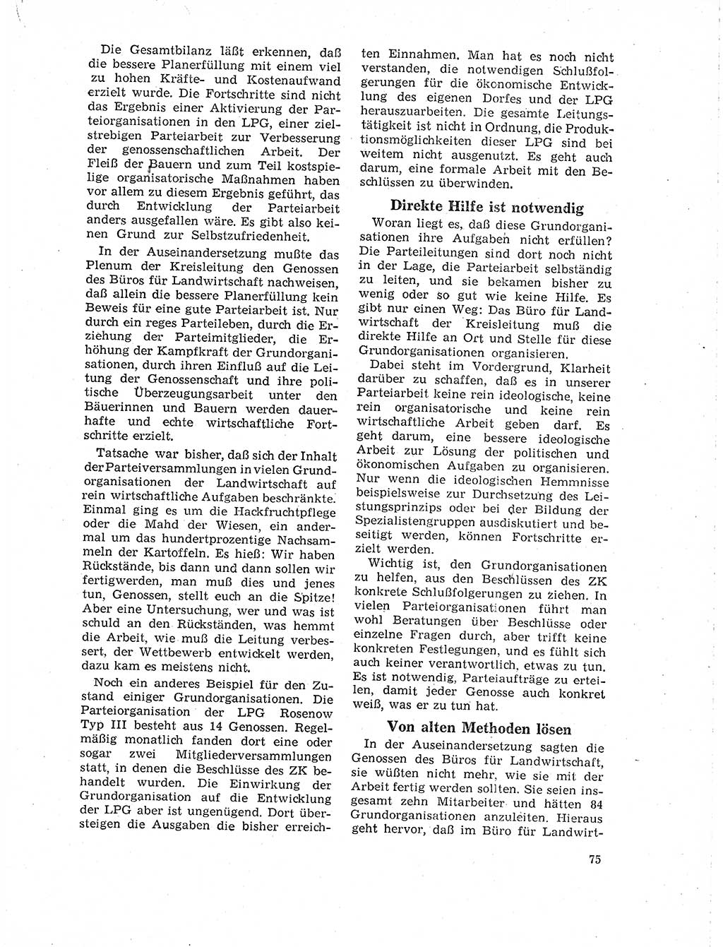 Neuer Weg (NW), Organ des Zentralkomitees (ZK) der SED (Sozialistische Einheitspartei Deutschlands) für Fragen des Parteilebens, 19. Jahrgang [Deutsche Demokratische Republik (DDR)] 1964, Seite 75 (NW ZK SED DDR 1964, S. 75)