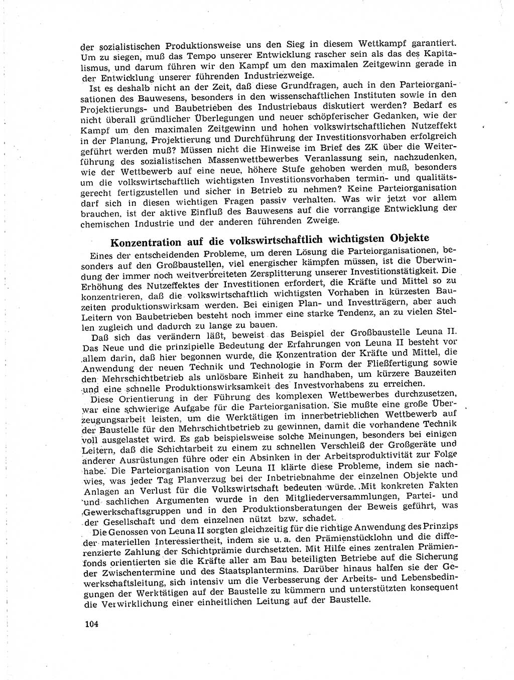Neuer Weg (NW), Organ des Zentralkomitees (ZK) der SED (Sozialistische Einheitspartei Deutschlands) für Fragen des Parteilebens, 19. Jahrgang [Deutsche Demokratische Republik (DDR)] 1964, Seite 104 (NW ZK SED DDR 1964, S. 104)