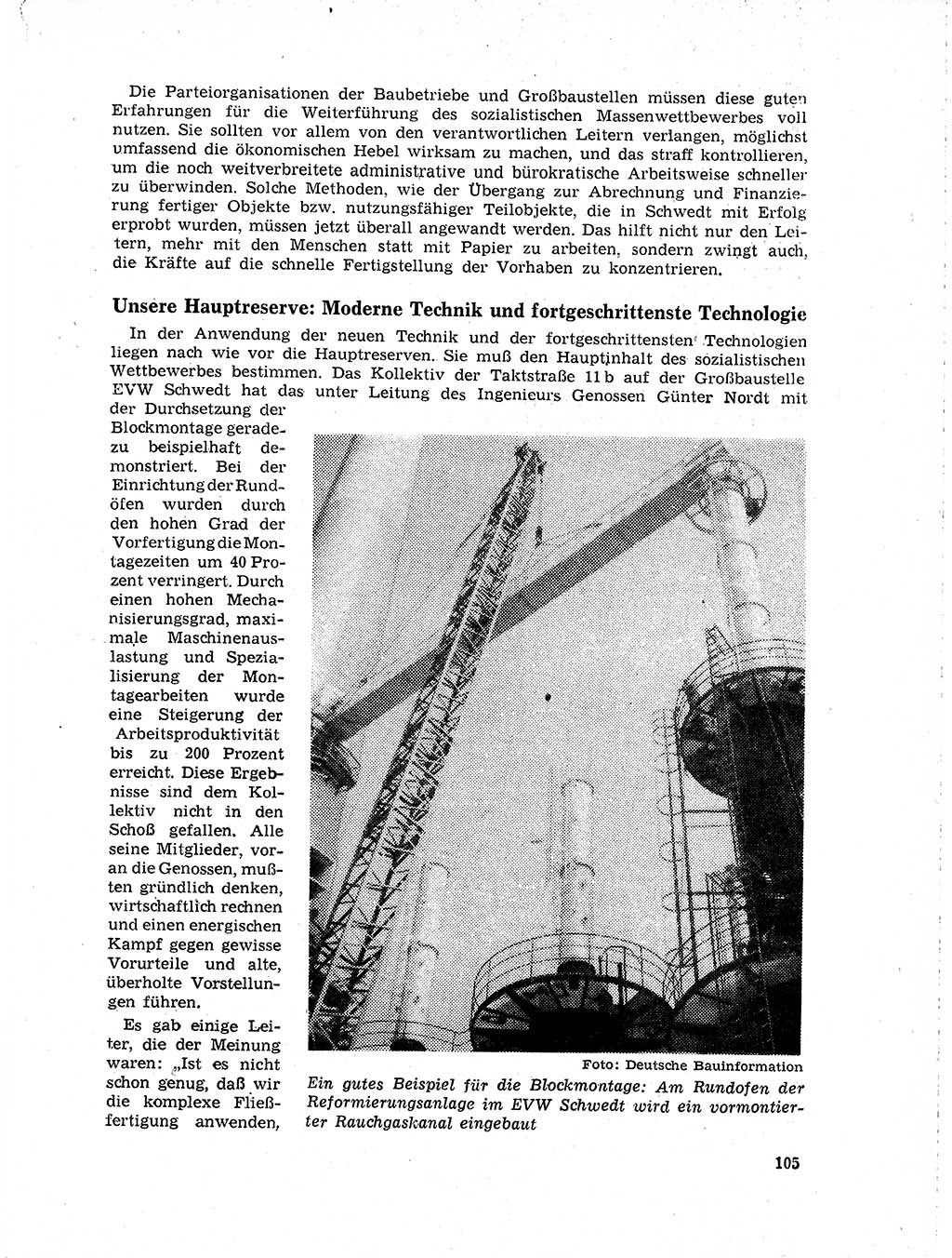 Neuer Weg (NW), Organ des Zentralkomitees (ZK) der SED (Sozialistische Einheitspartei Deutschlands) für Fragen des Parteilebens, 19. Jahrgang [Deutsche Demokratische Republik (DDR)] 1964, Seite 105 (NW ZK SED DDR 1964, S. 105)