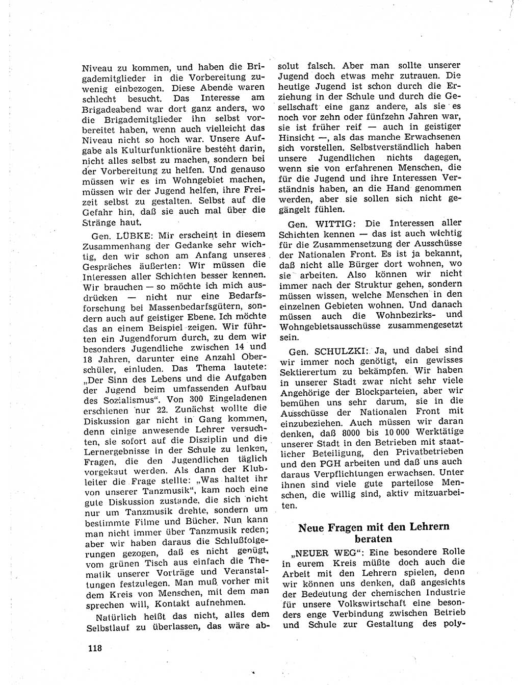 Neuer Weg (NW), Organ des Zentralkomitees (ZK) der SED (Sozialistische Einheitspartei Deutschlands) für Fragen des Parteilebens, 19. Jahrgang [Deutsche Demokratische Republik (DDR)] 1964, Seite 118 (NW ZK SED DDR 1964, S. 118)