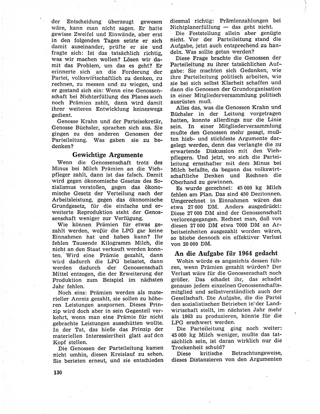 Neuer Weg (NW), Organ des Zentralkomitees (ZK) der SED (Sozialistische Einheitspartei Deutschlands) für Fragen des Parteilebens, 19. Jahrgang [Deutsche Demokratische Republik (DDR)] 1964, Seite 130 (NW ZK SED DDR 1964, S. 130)