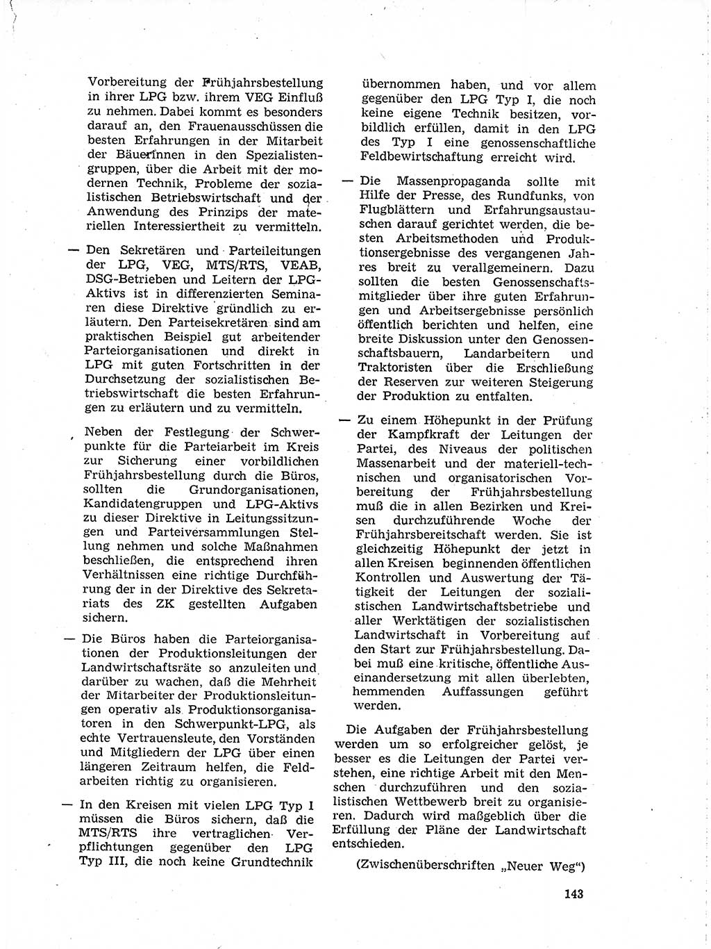 Neuer Weg (NW), Organ des Zentralkomitees (ZK) der SED (Sozialistische Einheitspartei Deutschlands) für Fragen des Parteilebens, 19. Jahrgang [Deutsche Demokratische Republik (DDR)] 1964, Seite 143 (NW ZK SED DDR 1964, S. 143)