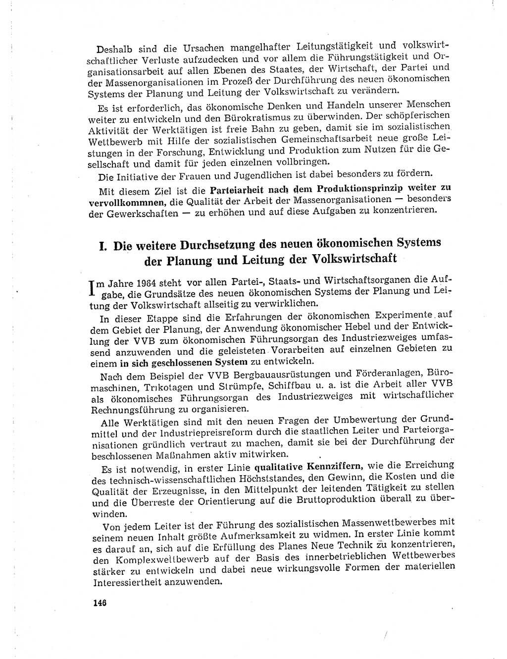 Neuer Weg (NW), Organ des Zentralkomitees (ZK) der SED (Sozialistische Einheitspartei Deutschlands) für Fragen des Parteilebens, 19. Jahrgang [Deutsche Demokratische Republik (DDR)] 1964, Seite 146 (NW ZK SED DDR 1964, S. 146)