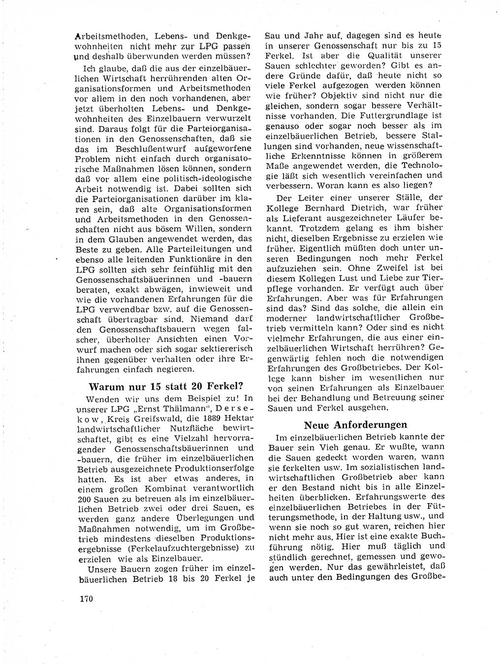 Neuer Weg (NW), Organ des Zentralkomitees (ZK) der SED (Sozialistische Einheitspartei Deutschlands) für Fragen des Parteilebens, 19. Jahrgang [Deutsche Demokratische Republik (DDR)] 1964, Seite 170 (NW ZK SED DDR 1964, S. 170)