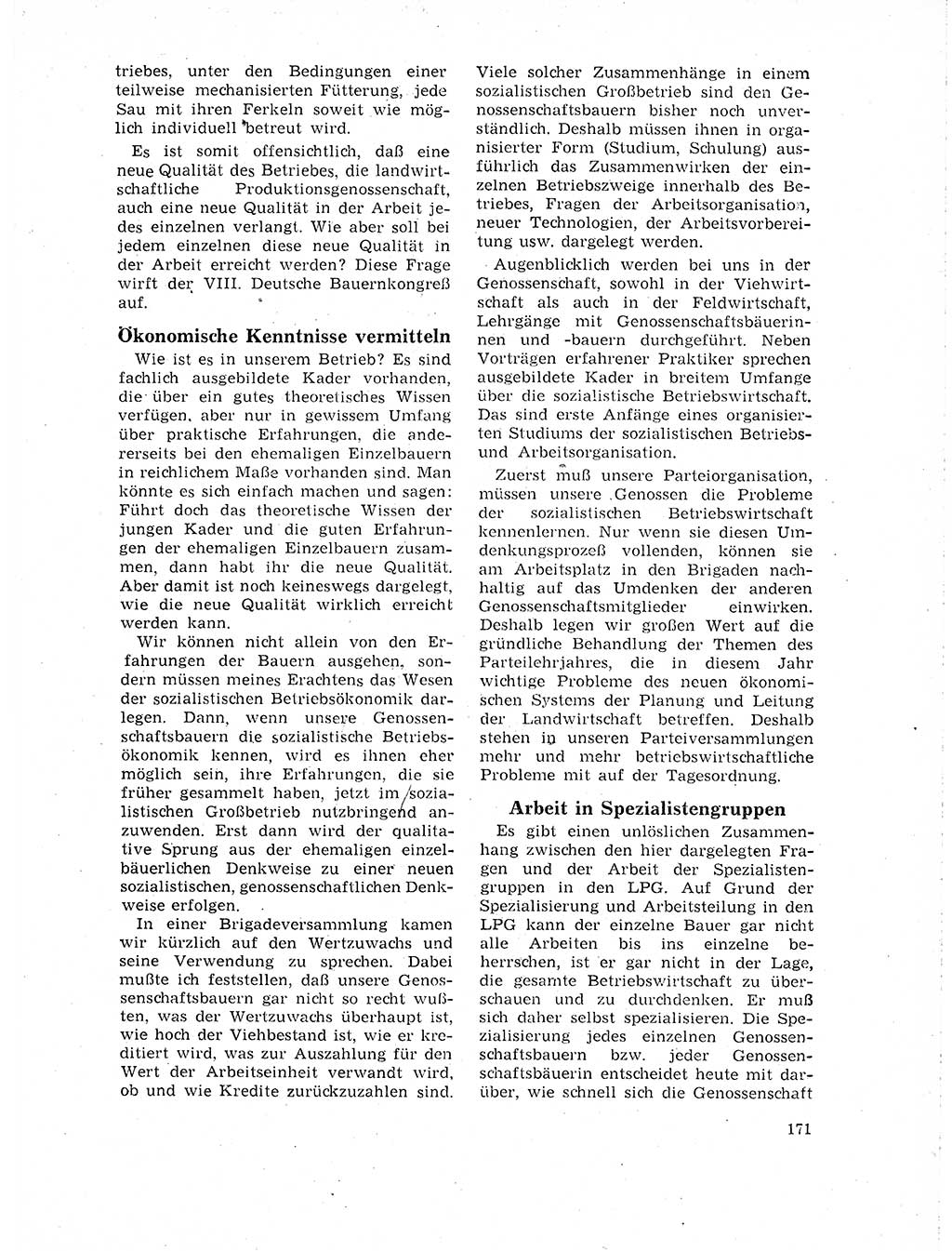 Neuer Weg (NW), Organ des Zentralkomitees (ZK) der SED (Sozialistische Einheitspartei Deutschlands) für Fragen des Parteilebens, 19. Jahrgang [Deutsche Demokratische Republik (DDR)] 1964, Seite 171 (NW ZK SED DDR 1964, S. 171)
