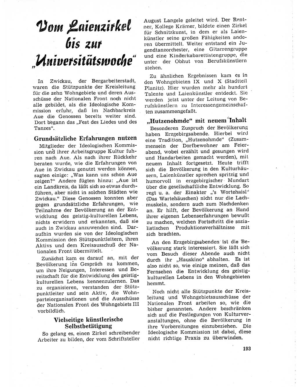 Neuer Weg (NW), Organ des Zentralkomitees (ZK) der SED (Sozialistische Einheitspartei Deutschlands) für Fragen des Parteilebens, 19. Jahrgang [Deutsche Demokratische Republik (DDR)] 1964, Seite 193 (NW ZK SED DDR 1964, S. 193)