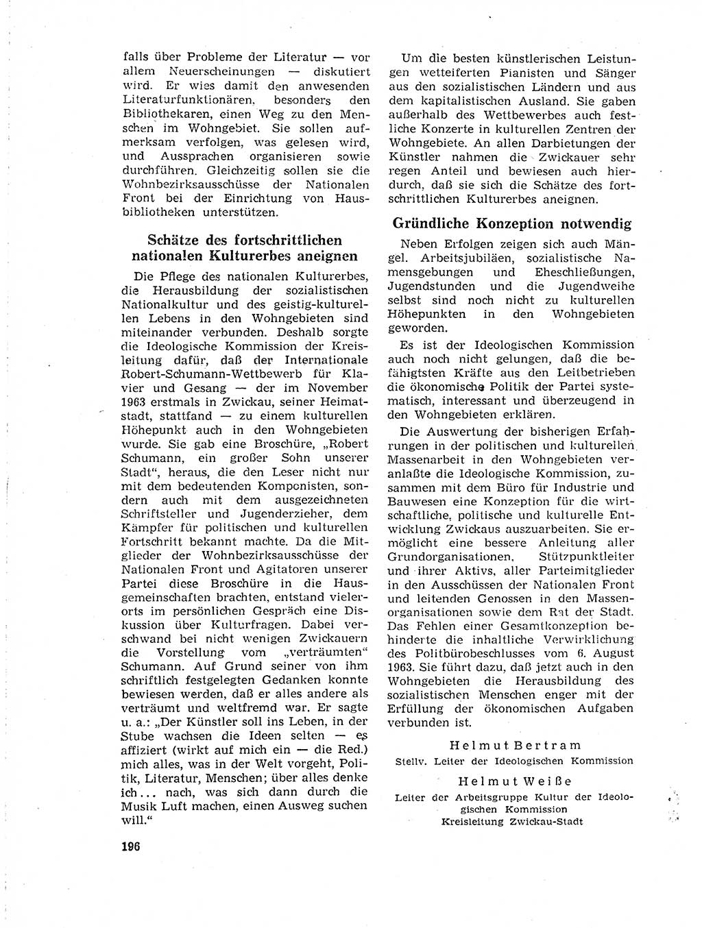 Neuer Weg (NW), Organ des Zentralkomitees (ZK) der SED (Sozialistische Einheitspartei Deutschlands) für Fragen des Parteilebens, 19. Jahrgang [Deutsche Demokratische Republik (DDR)] 1964, Seite 196 (NW ZK SED DDR 1964, S. 196)