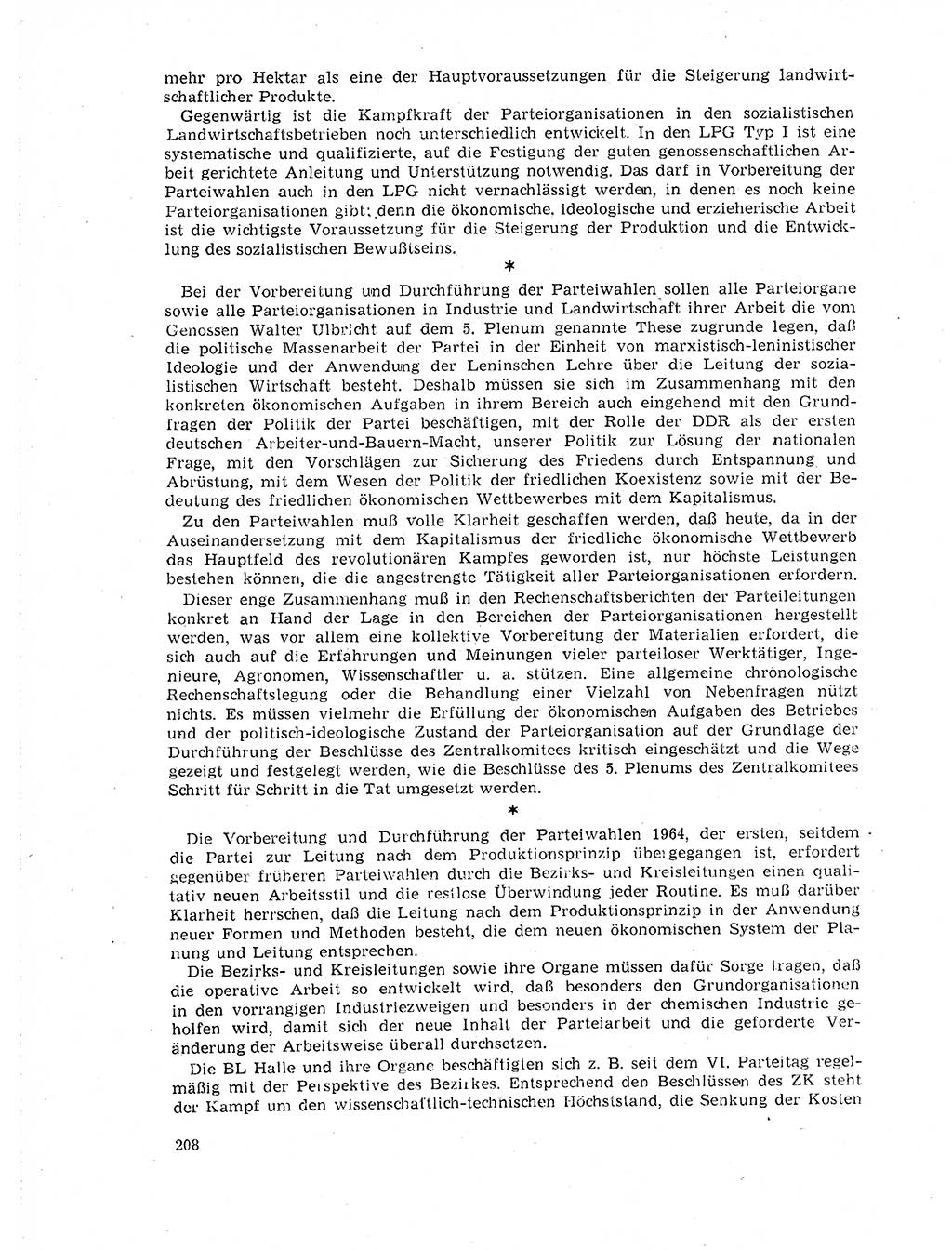 Neuer Weg (NW), Organ des Zentralkomitees (ZK) der SED (Sozialistische Einheitspartei Deutschlands) für Fragen des Parteilebens, 19. Jahrgang [Deutsche Demokratische Republik (DDR)] 1964, Seite 208 (NW ZK SED DDR 1964, S. 208)