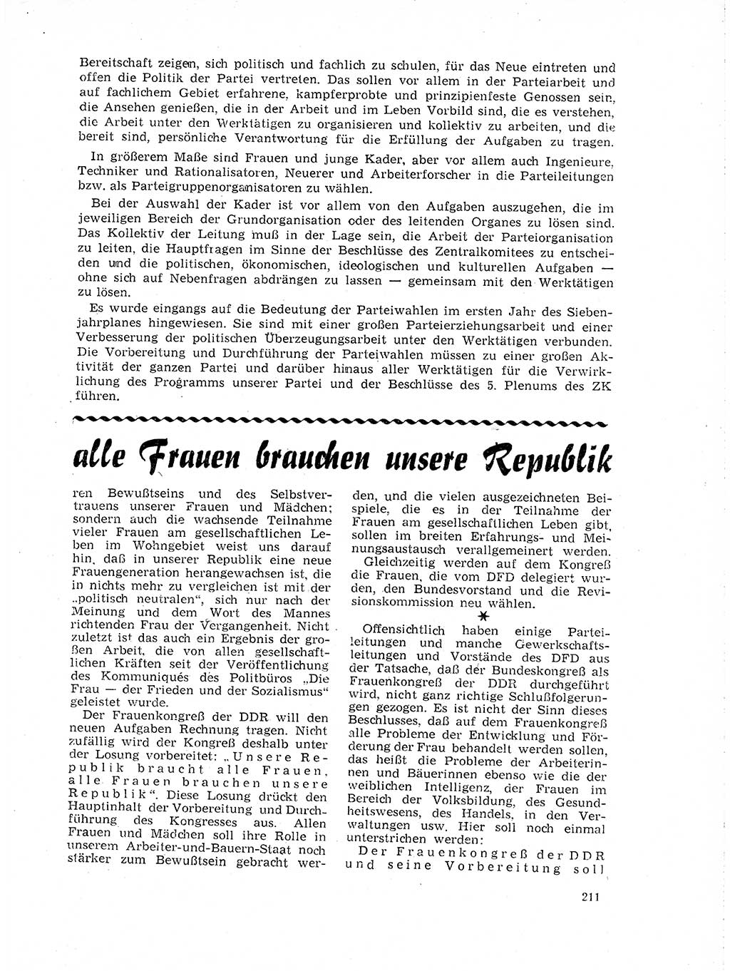 Neuer Weg (NW), Organ des Zentralkomitees (ZK) der SED (Sozialistische Einheitspartei Deutschlands) für Fragen des Parteilebens, 19. Jahrgang [Deutsche Demokratische Republik (DDR)] 1964, Seite 211 (NW ZK SED DDR 1964, S. 211)