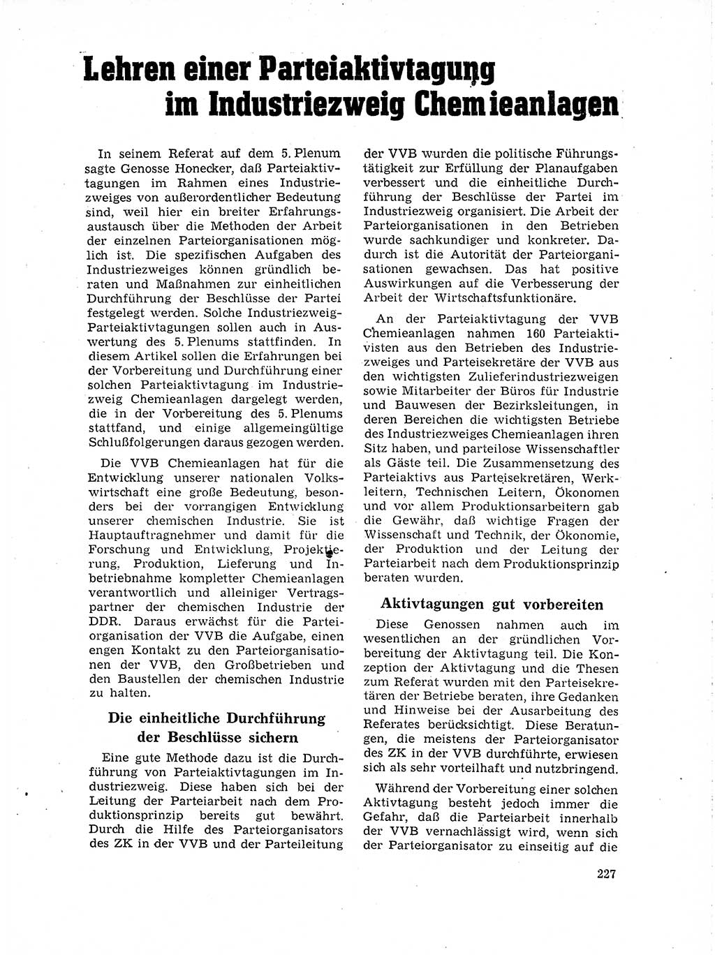Neuer Weg (NW), Organ des Zentralkomitees (ZK) der SED (Sozialistische Einheitspartei Deutschlands) für Fragen des Parteilebens, 19. Jahrgang [Deutsche Demokratische Republik (DDR)] 1964, Seite 227 (NW ZK SED DDR 1964, S. 227)