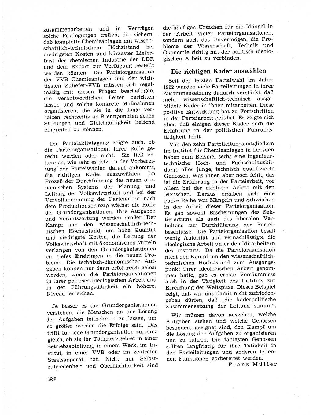 Neuer Weg (NW), Organ des Zentralkomitees (ZK) der SED (Sozialistische Einheitspartei Deutschlands) für Fragen des Parteilebens, 19. Jahrgang [Deutsche Demokratische Republik (DDR)] 1964, Seite 230 (NW ZK SED DDR 1964, S. 230)