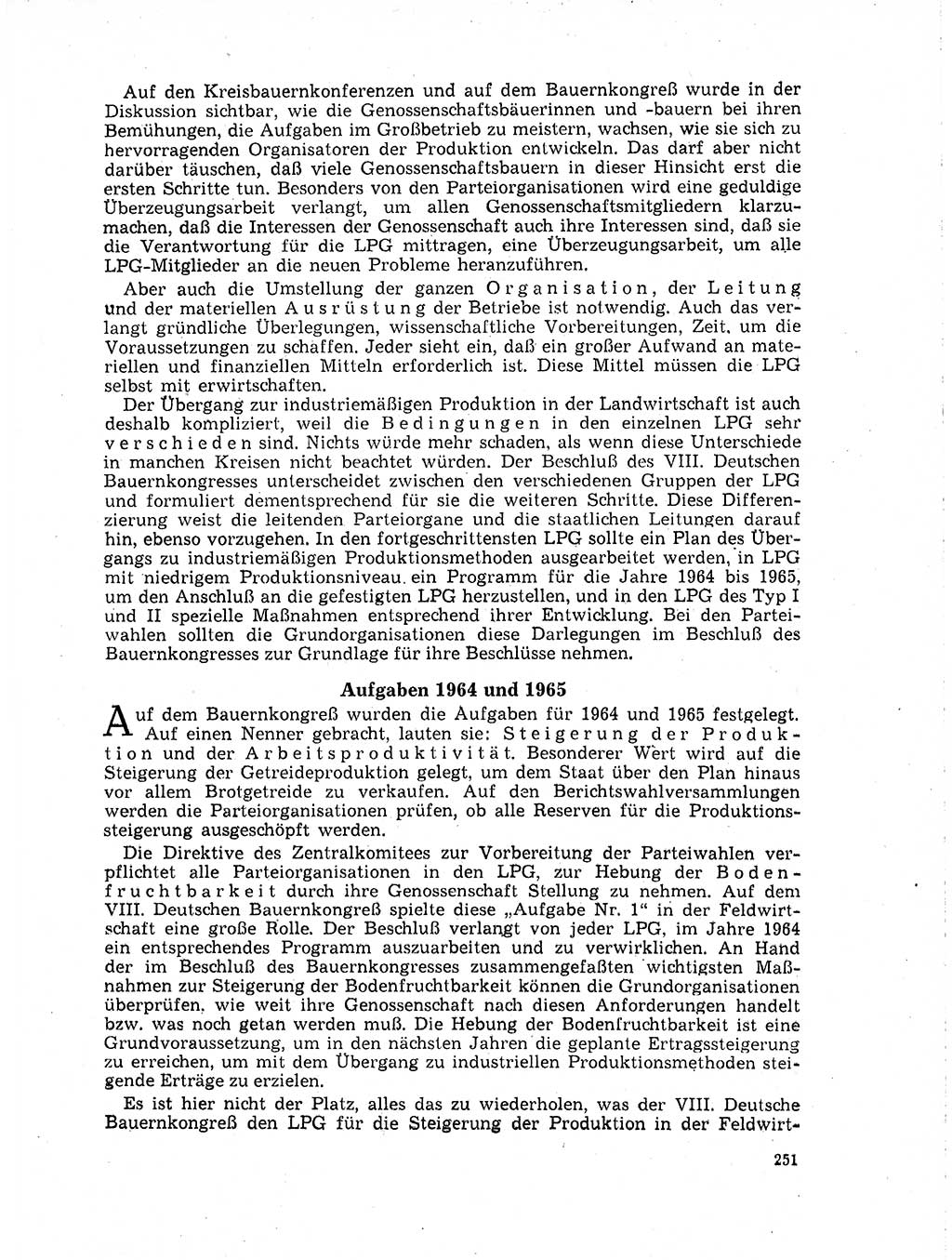 Neuer Weg (NW), Organ des Zentralkomitees (ZK) der SED (Sozialistische Einheitspartei Deutschlands) für Fragen des Parteilebens, 19. Jahrgang [Deutsche Demokratische Republik (DDR)] 1964, Seite 251 (NW ZK SED DDR 1964, S. 251)