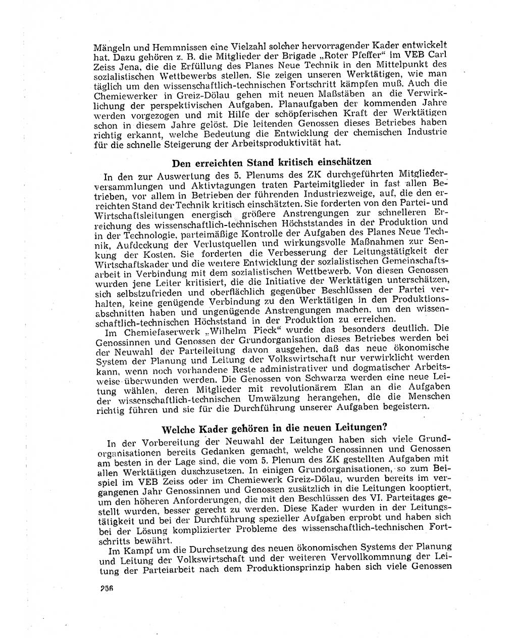 Neuer Weg (NW), Organ des Zentralkomitees (ZK) der SED (Sozialistische Einheitspartei Deutschlands) für Fragen des Parteilebens, 19. Jahrgang [Deutsche Demokratische Republik (DDR)] 1964, Seite 256 (NW ZK SED DDR 1964, S. 256)