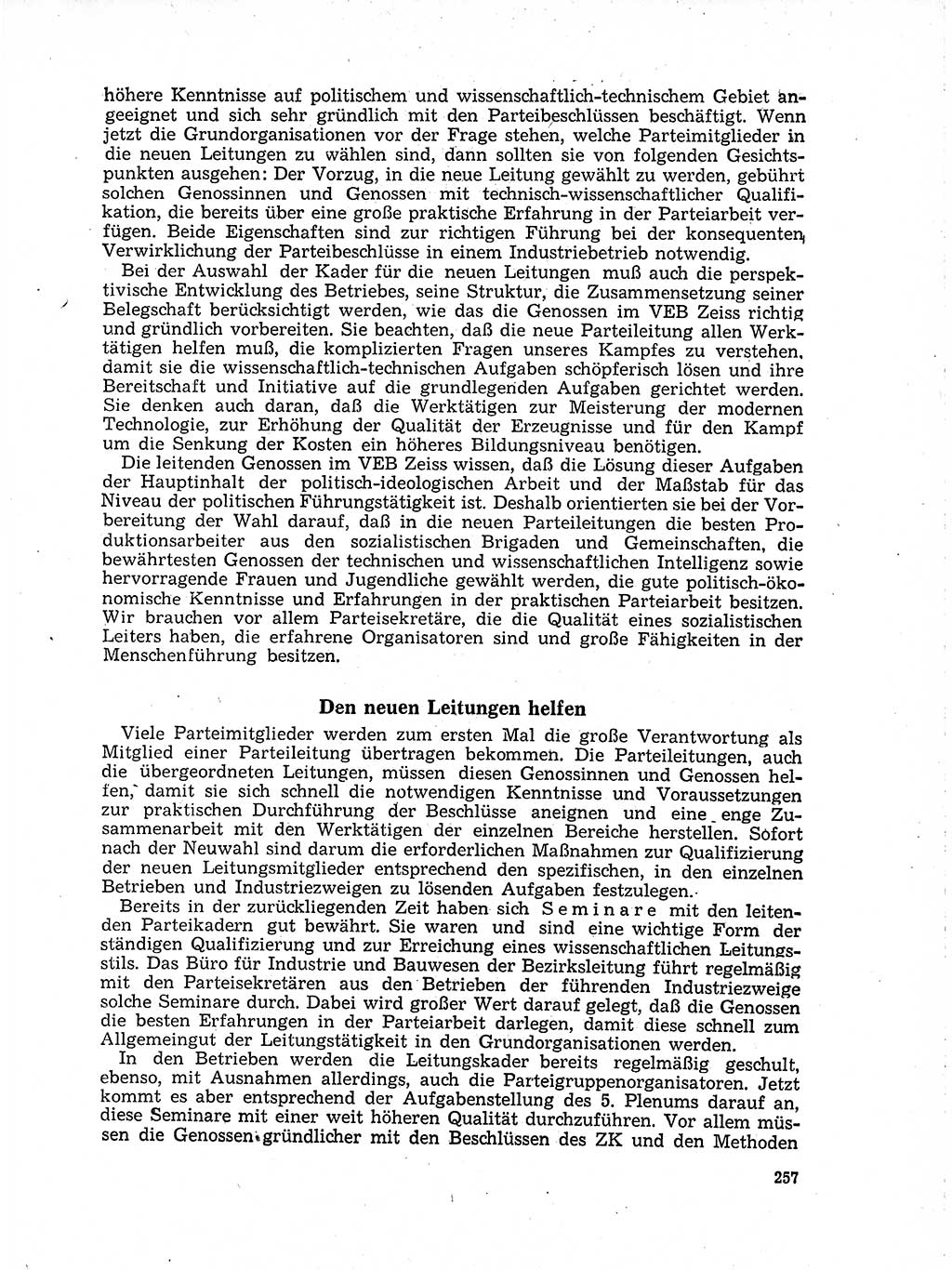 Neuer Weg (NW), Organ des Zentralkomitees (ZK) der SED (Sozialistische Einheitspartei Deutschlands) für Fragen des Parteilebens, 19. Jahrgang [Deutsche Demokratische Republik (DDR)] 1964, Seite 257 (NW ZK SED DDR 1964, S. 257)