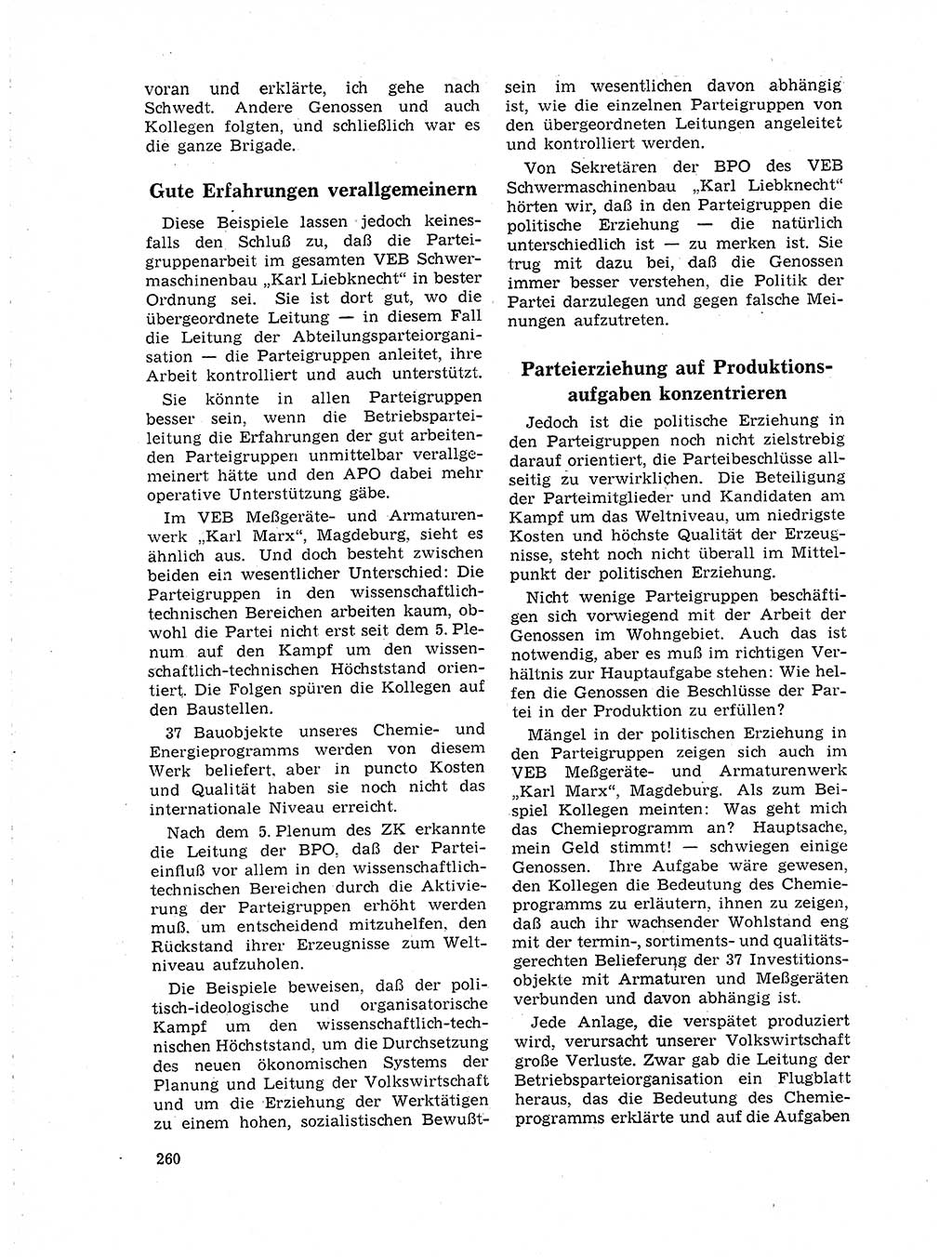 Neuer Weg (NW), Organ des Zentralkomitees (ZK) der SED (Sozialistische Einheitspartei Deutschlands) für Fragen des Parteilebens, 19. Jahrgang [Deutsche Demokratische Republik (DDR)] 1964, Seite 260 (NW ZK SED DDR 1964, S. 260)