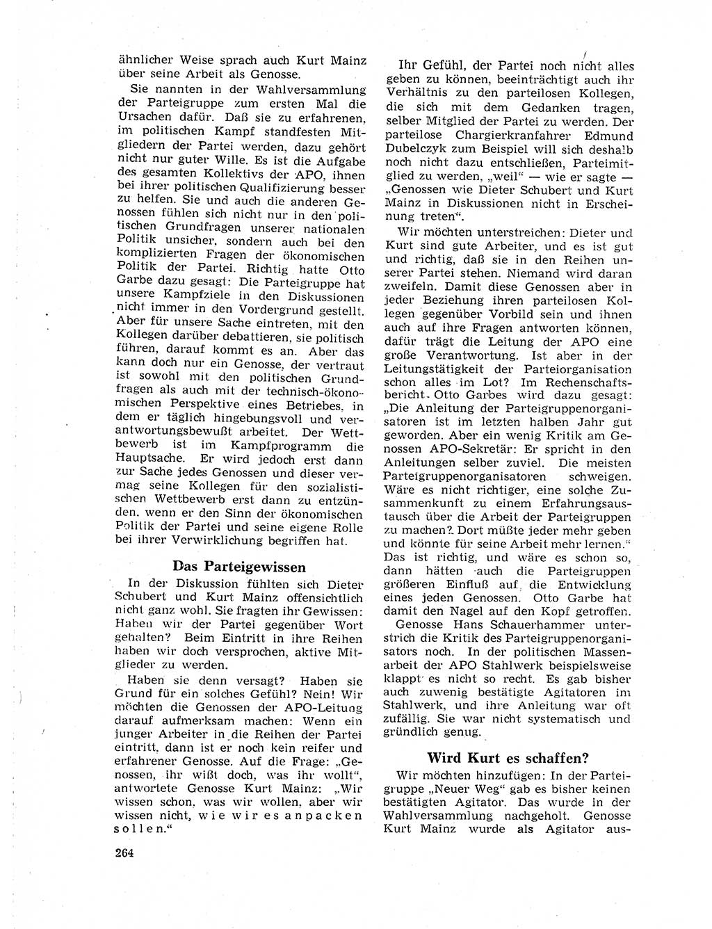 Neuer Weg (NW), Organ des Zentralkomitees (ZK) der SED (Sozialistische Einheitspartei Deutschlands) für Fragen des Parteilebens, 19. Jahrgang [Deutsche Demokratische Republik (DDR)] 1964, Seite 264 (NW ZK SED DDR 1964, S. 264)