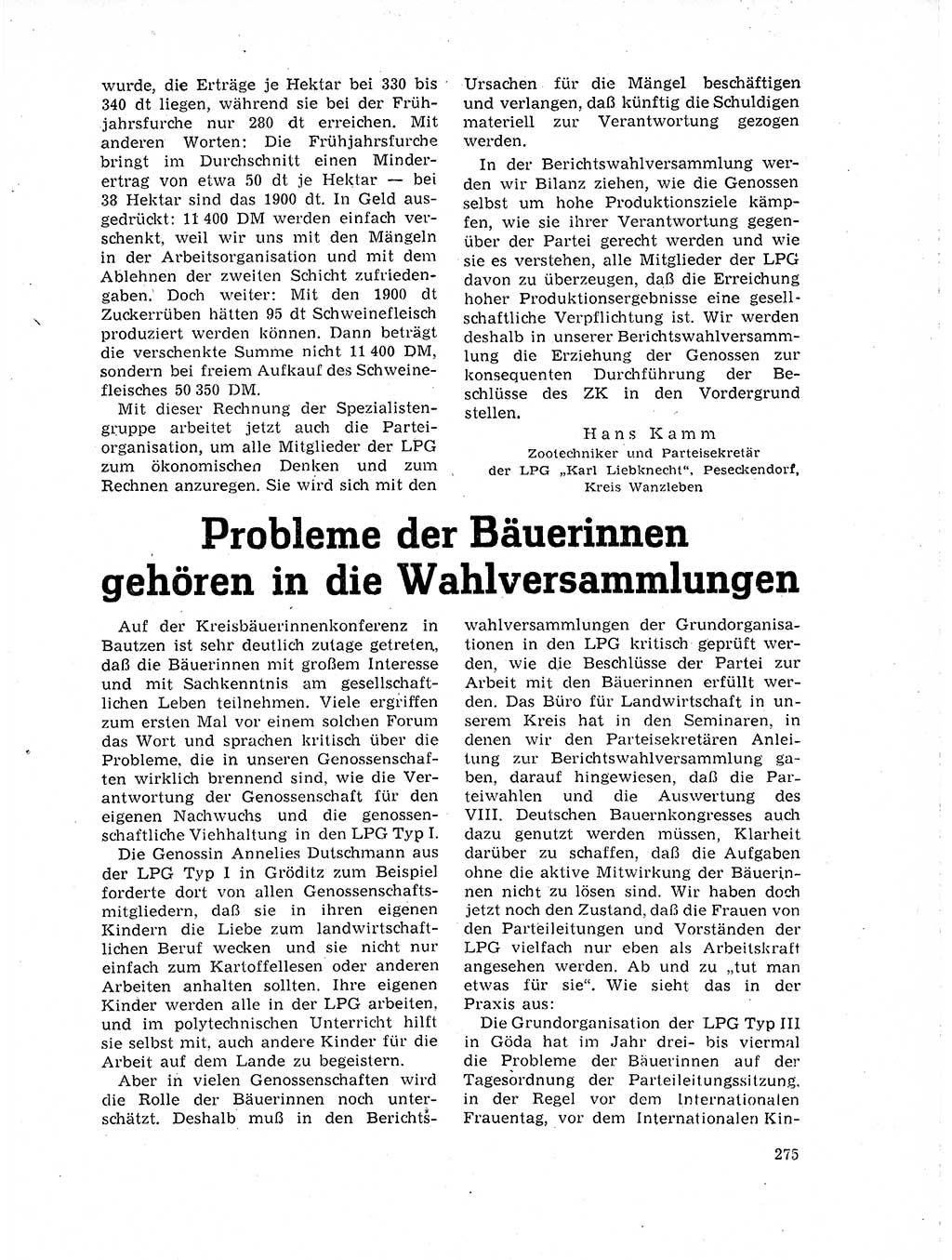 Neuer Weg (NW), Organ des Zentralkomitees (ZK) der SED (Sozialistische Einheitspartei Deutschlands) für Fragen des Parteilebens, 19. Jahrgang [Deutsche Demokratische Republik (DDR)] 1964, Seite 275 (NW ZK SED DDR 1964, S. 275)
