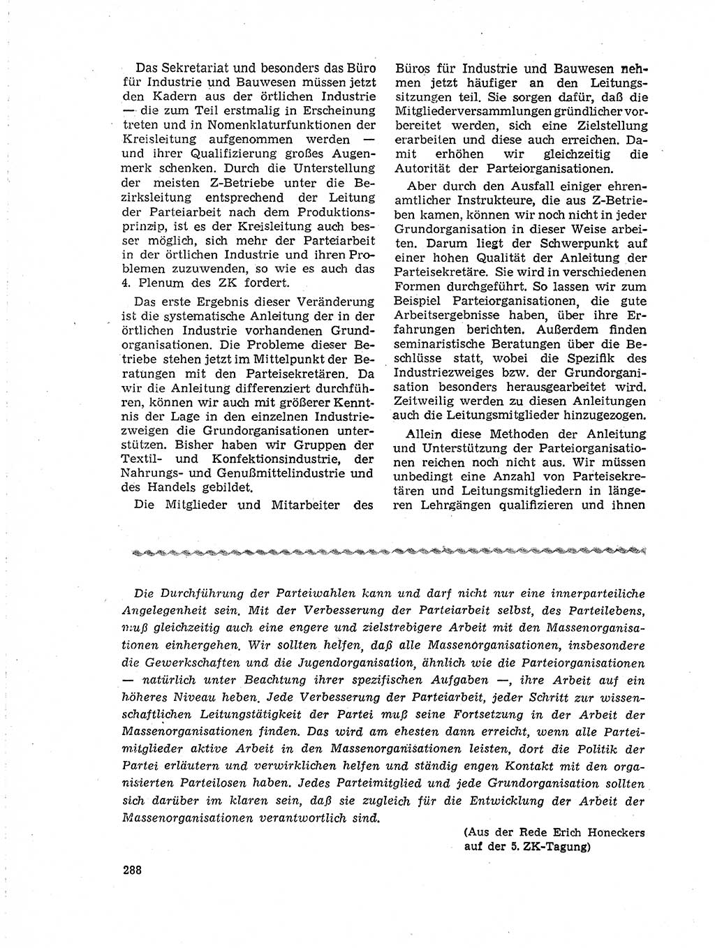 Neuer Weg (NW), Organ des Zentralkomitees (ZK) der SED (Sozialistische Einheitspartei Deutschlands) für Fragen des Parteilebens, 19. Jahrgang [Deutsche Demokratische Republik (DDR)] 1964, Seite 288 (NW ZK SED DDR 1964, S. 288)