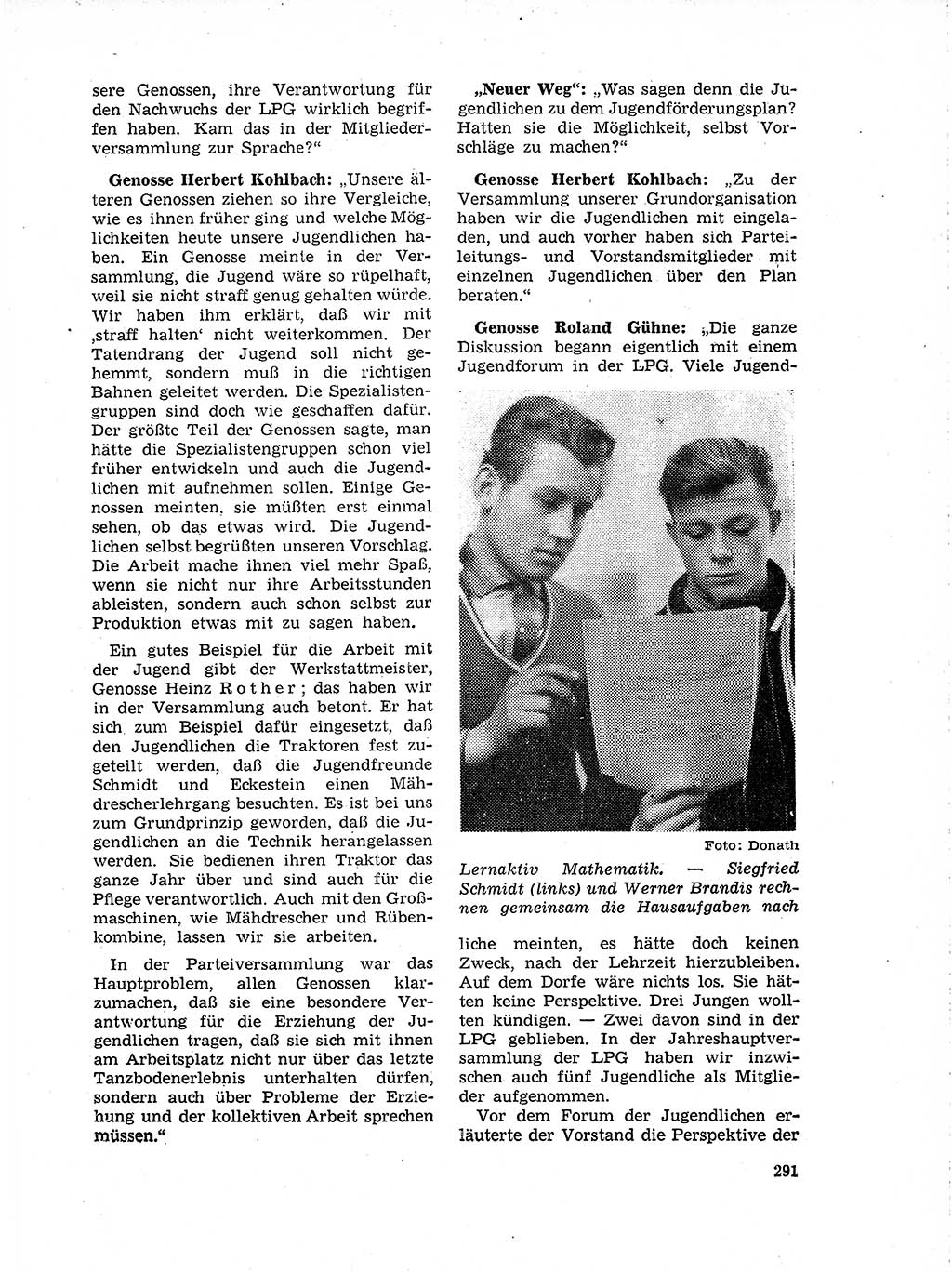 Neuer Weg (NW), Organ des Zentralkomitees (ZK) der SED (Sozialistische Einheitspartei Deutschlands) für Fragen des Parteilebens, 19. Jahrgang [Deutsche Demokratische Republik (DDR)] 1964, Seite 291 (NW ZK SED DDR 1964, S. 291)