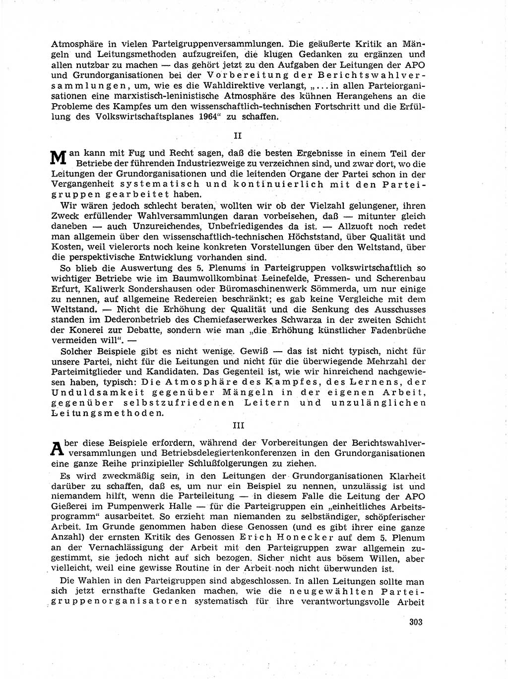 Neuer Weg (NW), Organ des Zentralkomitees (ZK) der SED (Sozialistische Einheitspartei Deutschlands) für Fragen des Parteilebens, 19. Jahrgang [Deutsche Demokratische Republik (DDR)] 1964, Seite 303 (NW ZK SED DDR 1964, S. 303)