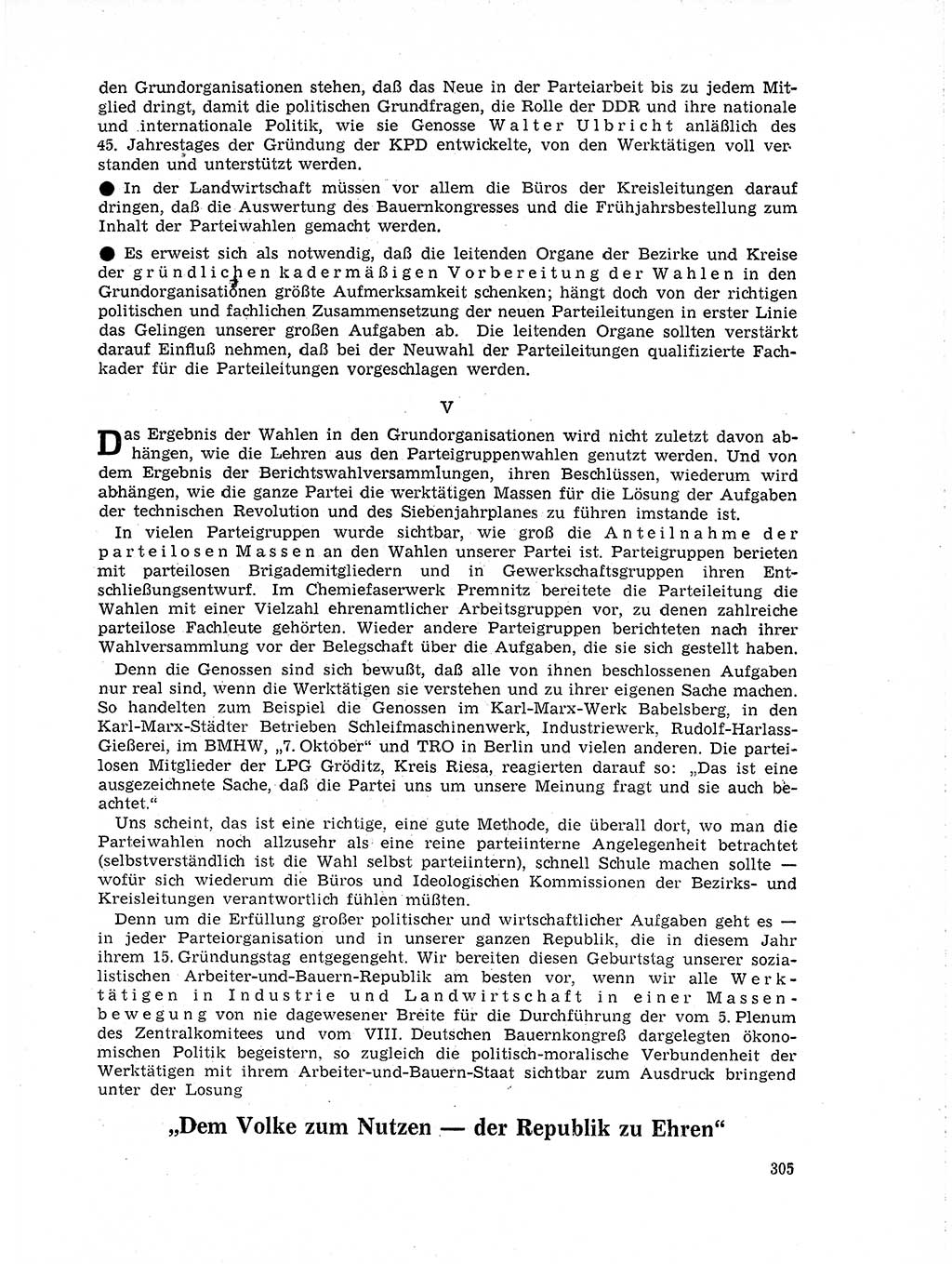 Neuer Weg (NW), Organ des Zentralkomitees (ZK) der SED (Sozialistische Einheitspartei Deutschlands) für Fragen des Parteilebens, 19. Jahrgang [Deutsche Demokratische Republik (DDR)] 1964, Seite 305 (NW ZK SED DDR 1964, S. 305)