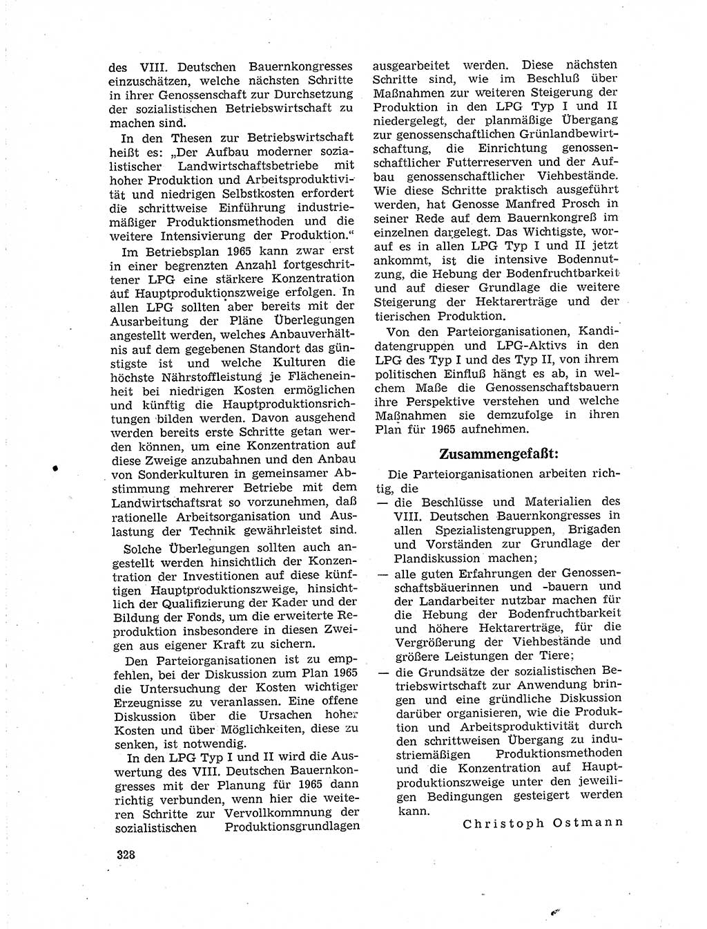 Neuer Weg (NW), Organ des Zentralkomitees (ZK) der SED (Sozialistische Einheitspartei Deutschlands) für Fragen des Parteilebens, 19. Jahrgang [Deutsche Demokratische Republik (DDR)] 1964, Seite 328 (NW ZK SED DDR 1964, S. 328)