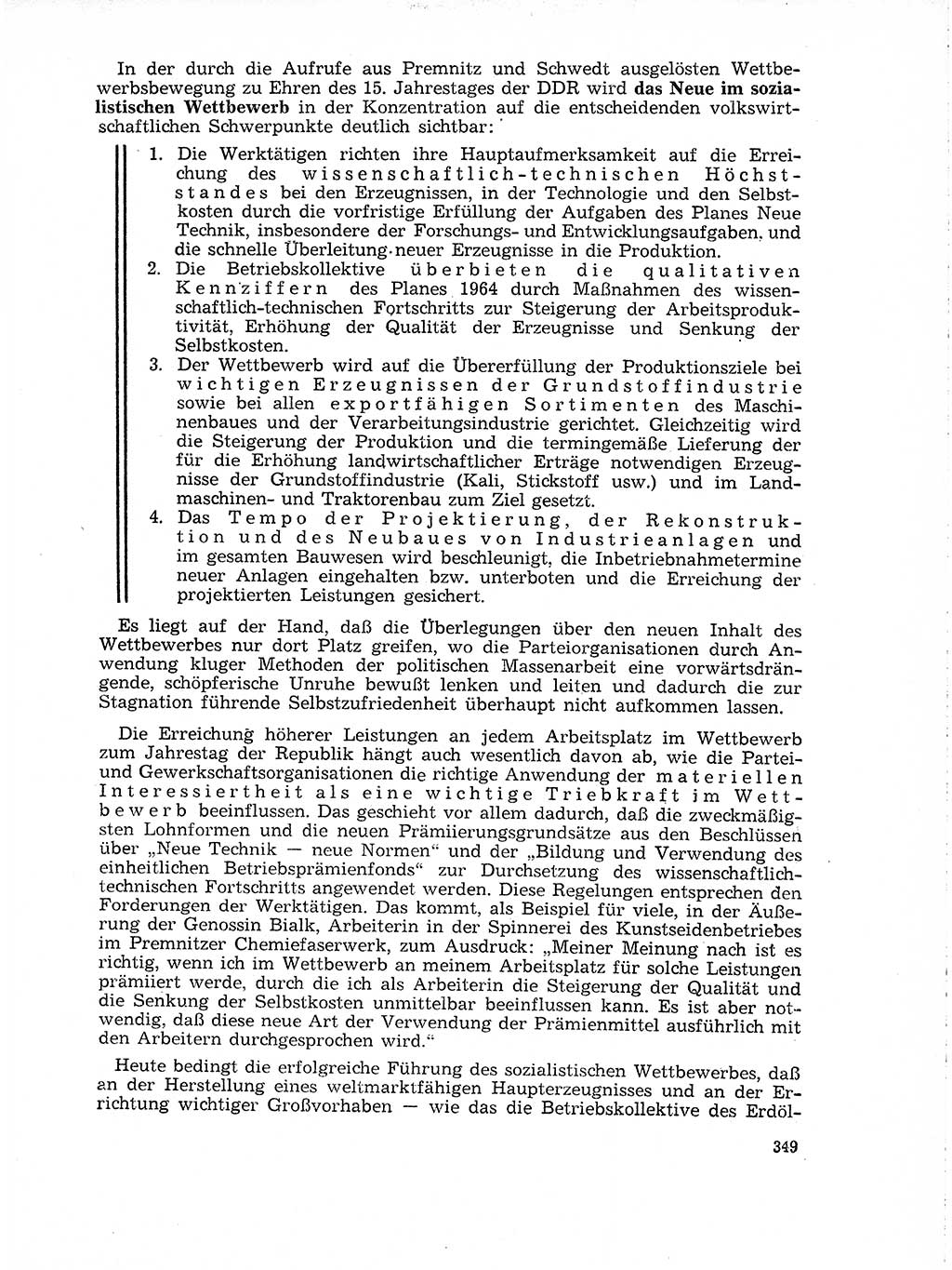 Neuer Weg (NW), Organ des Zentralkomitees (ZK) der SED (Sozialistische Einheitspartei Deutschlands) für Fragen des Parteilebens, 19. Jahrgang [Deutsche Demokratische Republik (DDR)] 1964, Seite 349 (NW ZK SED DDR 1964, S. 349)