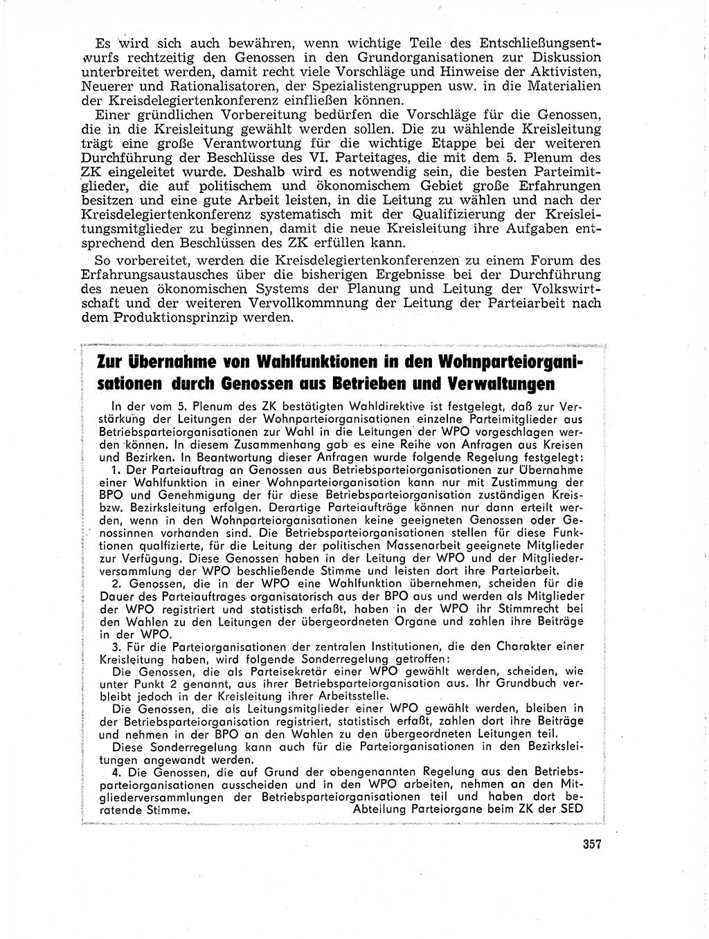 Neuer Weg (NW), Organ des Zentralkomitees (ZK) der SED (Sozialistische Einheitspartei Deutschlands) für Fragen des Parteilebens, 19. Jahrgang [Deutsche Demokratische Republik (DDR)] 1964, Seite 357 (NW ZK SED DDR 1964, S. 357)