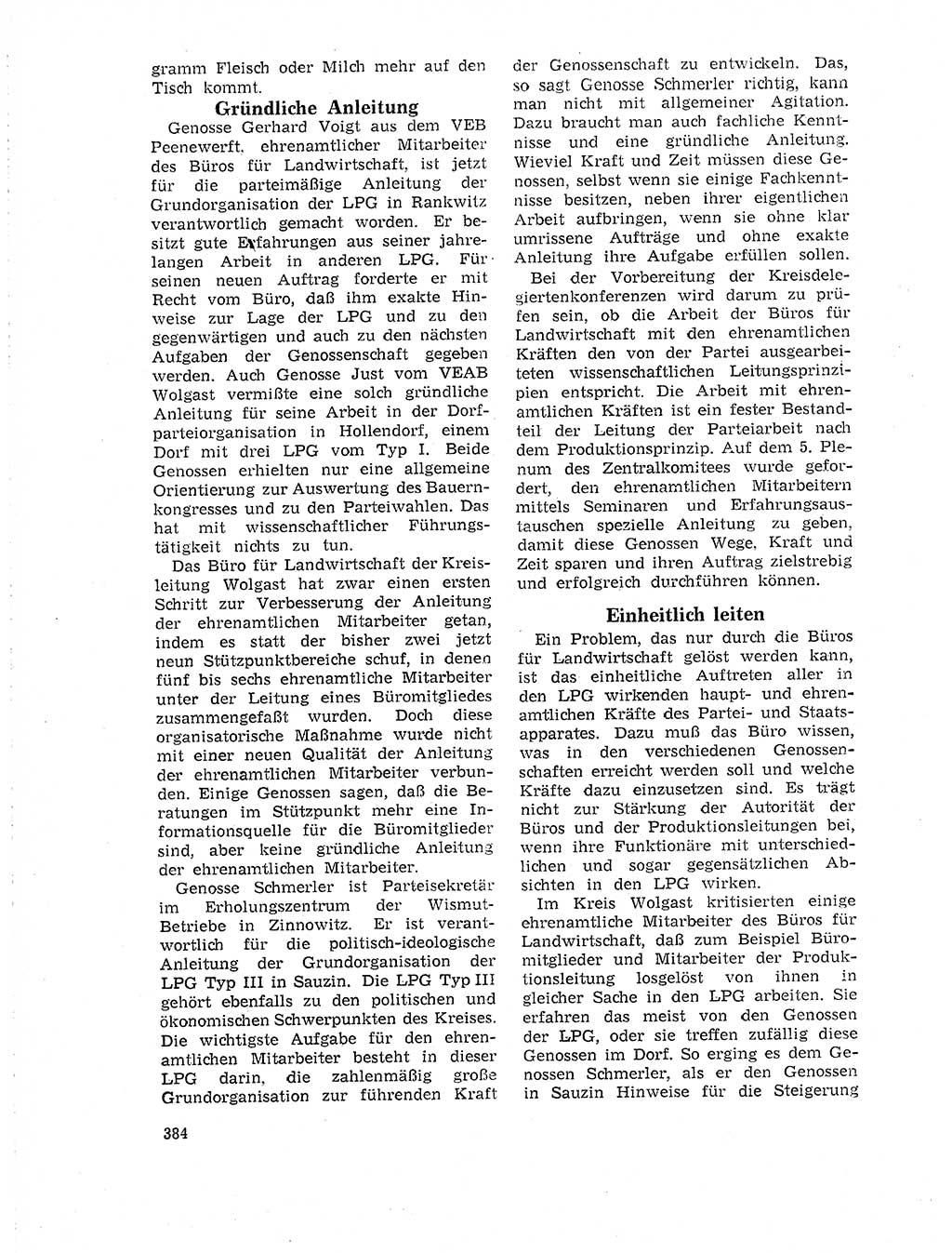 Neuer Weg (NW), Organ des Zentralkomitees (ZK) der SED (Sozialistische Einheitspartei Deutschlands) für Fragen des Parteilebens, 19. Jahrgang [Deutsche Demokratische Republik (DDR)] 1964, Seite 384 (NW ZK SED DDR 1964, S. 384)
