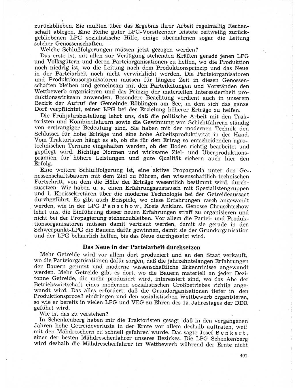 Neuer Weg (NW), Organ des Zentralkomitees (ZK) der SED (Sozialistische Einheitspartei Deutschlands) für Fragen des Parteilebens, 19. Jahrgang [Deutsche Demokratische Republik (DDR)] 1964, Seite 401 (NW ZK SED DDR 1964, S. 401)