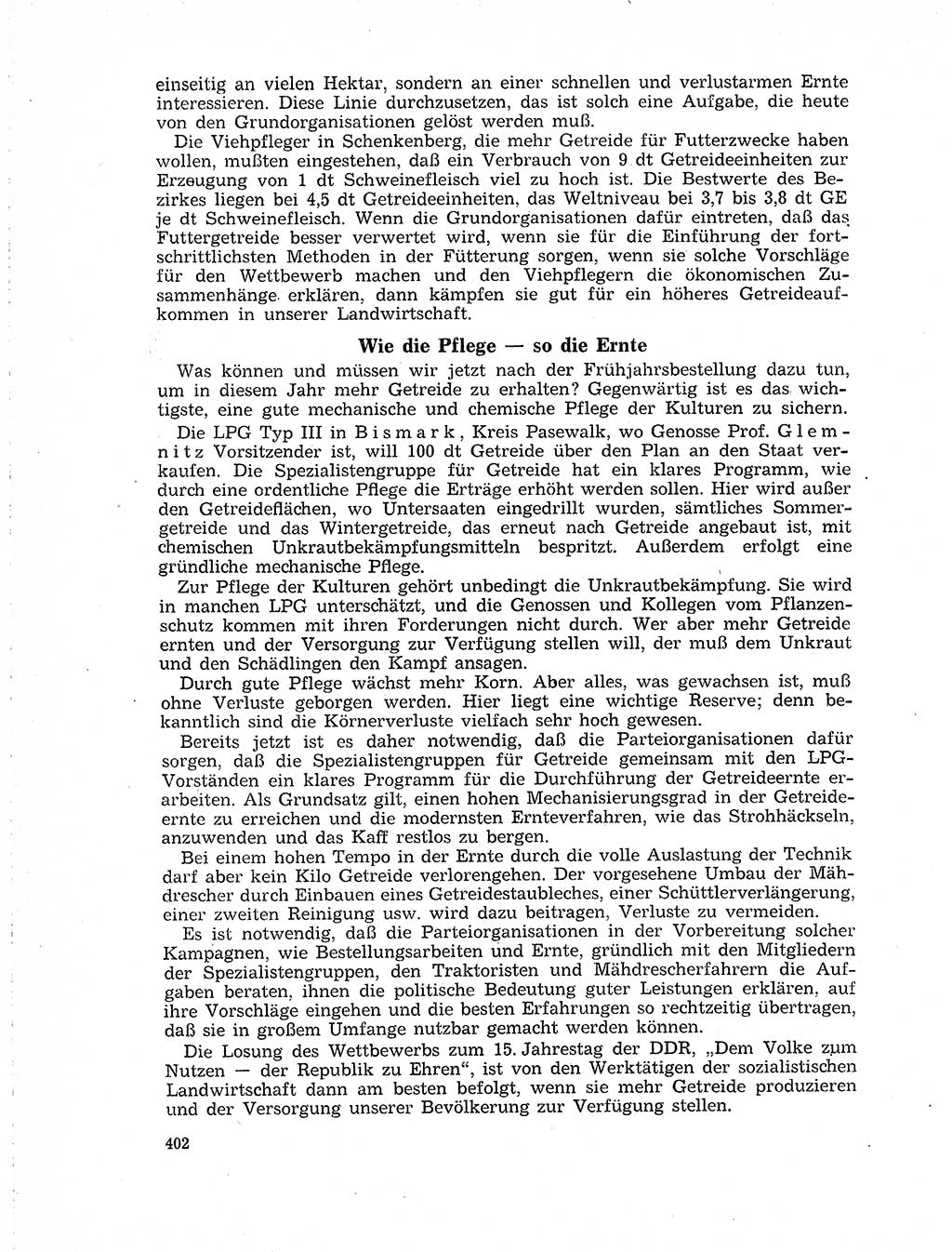Neuer Weg (NW), Organ des Zentralkomitees (ZK) der SED (Sozialistische Einheitspartei Deutschlands) für Fragen des Parteilebens, 19. Jahrgang [Deutsche Demokratische Republik (DDR)] 1964, Seite 402 (NW ZK SED DDR 1964, S. 402)