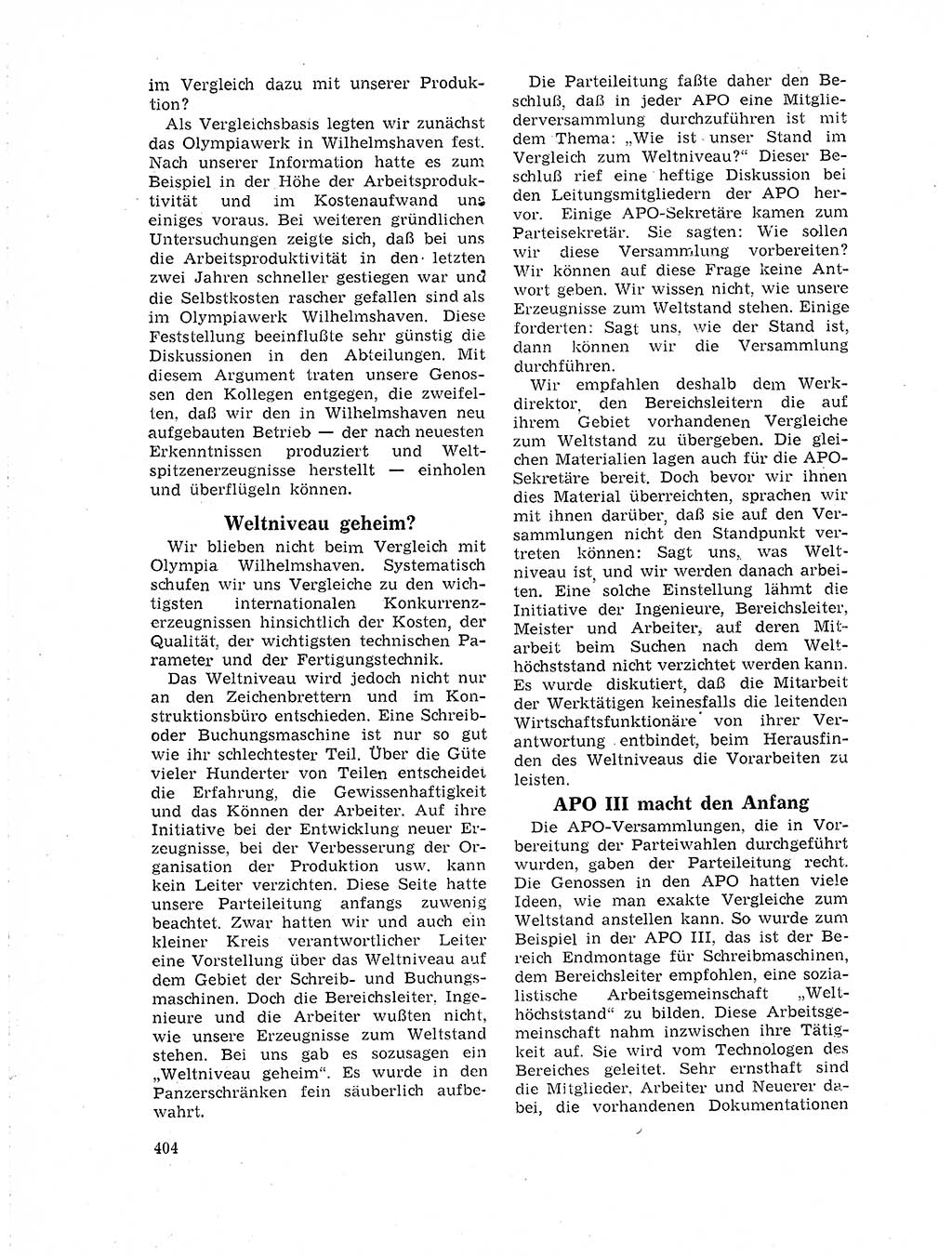 Neuer Weg (NW), Organ des Zentralkomitees (ZK) der SED (Sozialistische Einheitspartei Deutschlands) für Fragen des Parteilebens, 19. Jahrgang [Deutsche Demokratische Republik (DDR)] 1964, Seite 404 (NW ZK SED DDR 1964, S. 404)