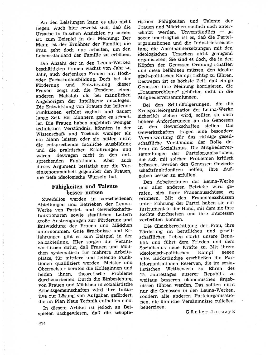 Neuer Weg (NW), Organ des Zentralkomitees (ZK) der SED (Sozialistische Einheitspartei Deutschlands) für Fragen des Parteilebens, 19. Jahrgang [Deutsche Demokratische Republik (DDR)] 1964, Seite 414 (NW ZK SED DDR 1964, S. 414)