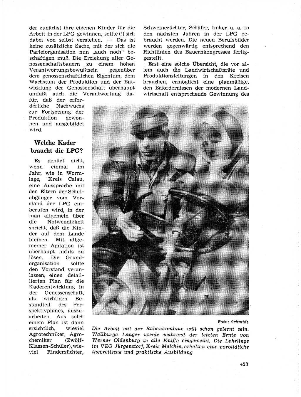 Neuer Weg (NW), Organ des Zentralkomitees (ZK) der SED (Sozialistische Einheitspartei Deutschlands) für Fragen des Parteilebens, 19. Jahrgang [Deutsche Demokratische Republik (DDR)] 1964, Seite 423 (NW ZK SED DDR 1964, S. 423)