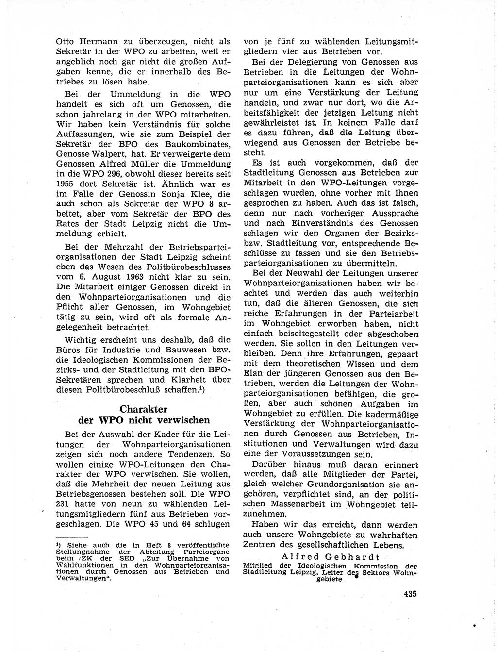 Neuer Weg (NW), Organ des Zentralkomitees (ZK) der SED (Sozialistische Einheitspartei Deutschlands) für Fragen des Parteilebens, 19. Jahrgang [Deutsche Demokratische Republik (DDR)] 1964, Seite 435 (NW ZK SED DDR 1964, S. 435)