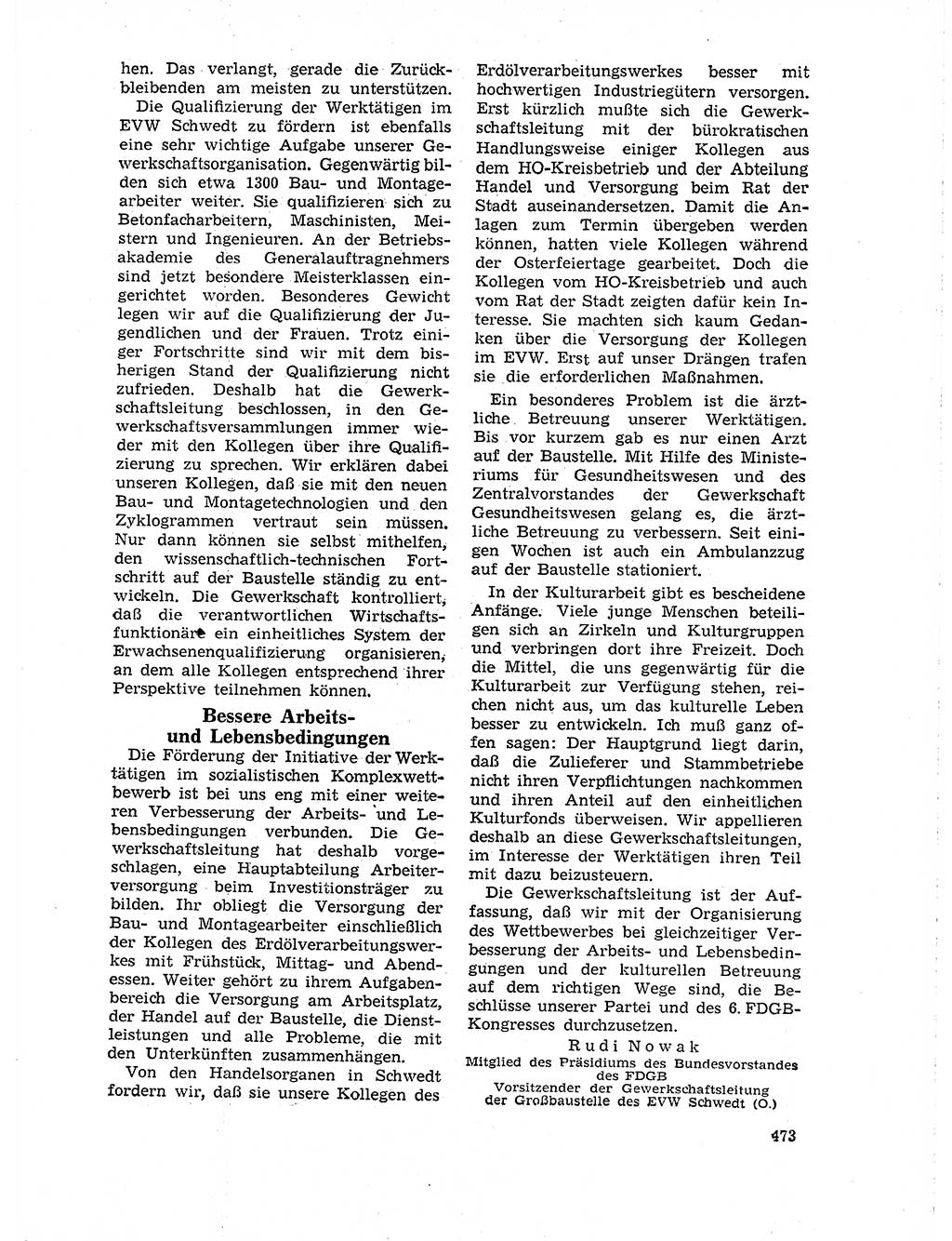 Neuer Weg (NW), Organ des Zentralkomitees (ZK) der SED (Sozialistische Einheitspartei Deutschlands) für Fragen des Parteilebens, 19. Jahrgang [Deutsche Demokratische Republik (DDR)] 1964, Seite 473 (NW ZK SED DDR 1964, S. 473)