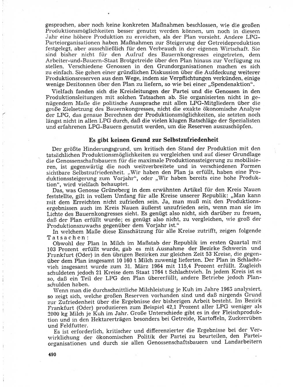 Neuer Weg (NW), Organ des Zentralkomitees (ZK) der SED (Sozialistische Einheitspartei Deutschlands) für Fragen des Parteilebens, 19. Jahrgang [Deutsche Demokratische Republik (DDR)] 1964, Seite 490 (NW ZK SED DDR 1964, S. 490)