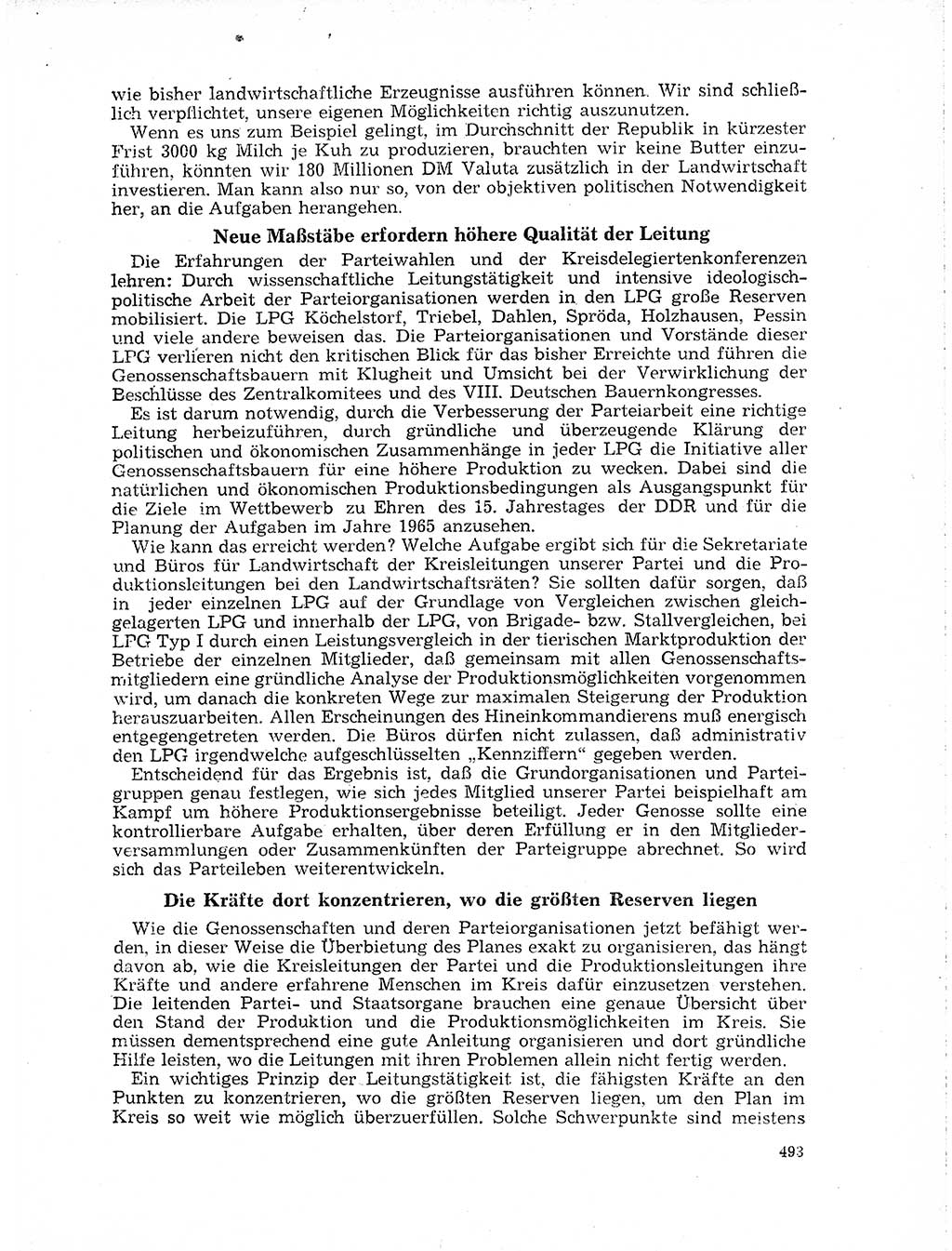 Neuer Weg (NW), Organ des Zentralkomitees (ZK) der SED (Sozialistische Einheitspartei Deutschlands) für Fragen des Parteilebens, 19. Jahrgang [Deutsche Demokratische Republik (DDR)] 1964, Seite 493 (NW ZK SED DDR 1964, S. 493)