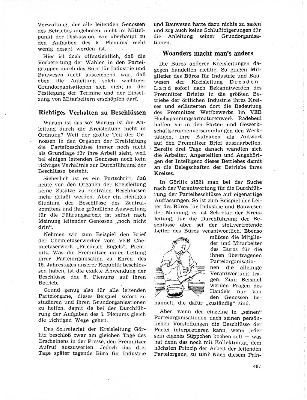 Neuer Weg (NW), Organ des Zentralkomitees (ZK) der SED (Sozialistische Einheitspartei Deutschlands) für Fragen des Parteilebens, 19. Jahrgang [Deutsche Demokratische Republik (DDR)] 1964, Seite 497 (NW ZK SED DDR 1964, S. 497)