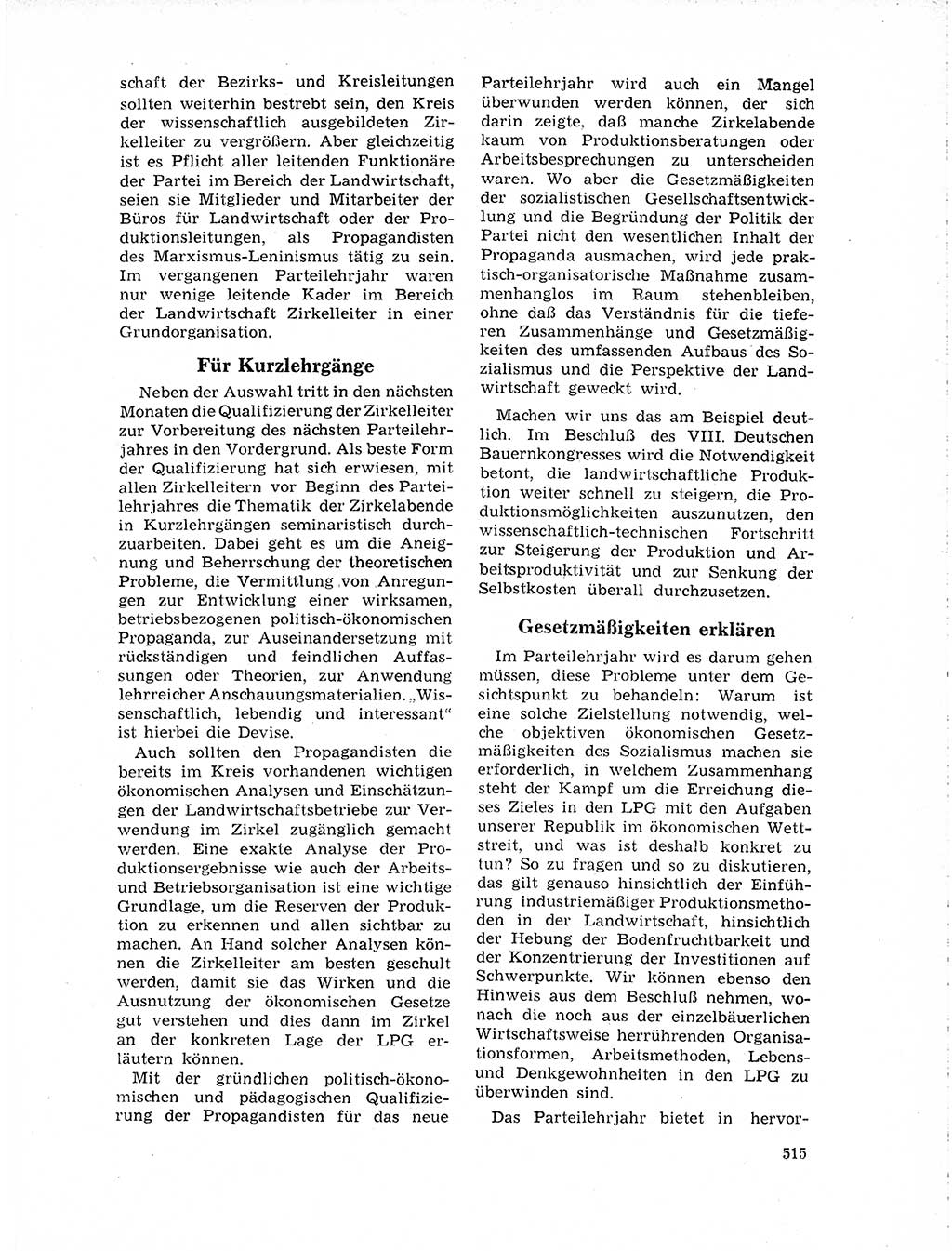 Neuer Weg (NW), Organ des Zentralkomitees (ZK) der SED (Sozialistische Einheitspartei Deutschlands) für Fragen des Parteilebens, 19. Jahrgang [Deutsche Demokratische Republik (DDR)] 1964, Seite 515 (NW ZK SED DDR 1964, S. 515)