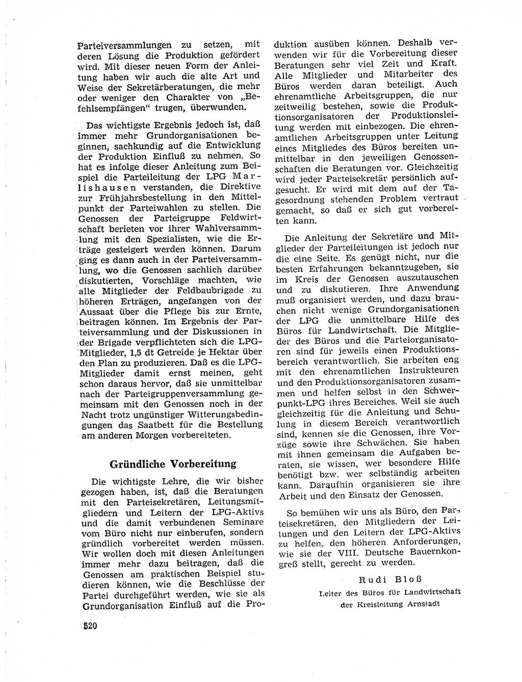 Neuer Weg (NW), Organ des Zentralkomitees (ZK) der SED (Sozialistische Einheitspartei Deutschlands) für Fragen des Parteilebens, 19. Jahrgang [Deutsche Demokratische Republik (DDR)] 1964, Seite 520 (NW ZK SED DDR 1964, S. 520)