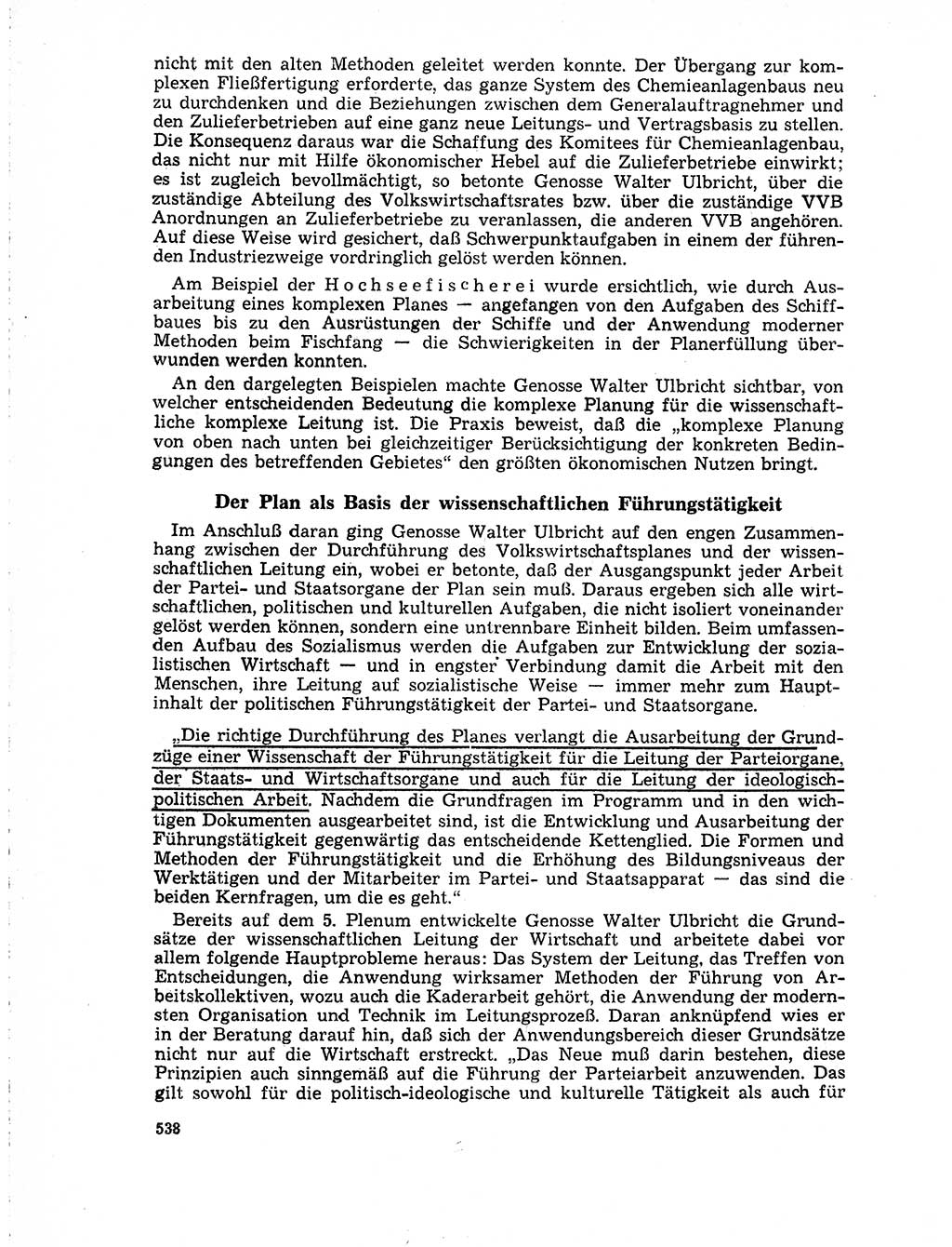 Neuer Weg (NW), Organ des Zentralkomitees (ZK) der SED (Sozialistische Einheitspartei Deutschlands) für Fragen des Parteilebens, 19. Jahrgang [Deutsche Demokratische Republik (DDR)] 1964, Seite 538 (NW ZK SED DDR 1964, S. 538)