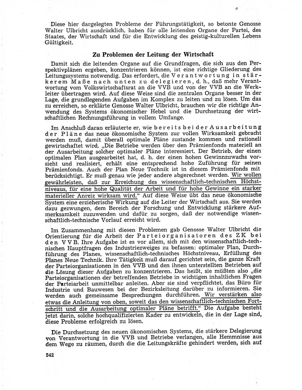 Neuer Weg (NW), Organ des Zentralkomitees (ZK) der SED (Sozialistische Einheitspartei Deutschlands) für Fragen des Parteilebens, 19. Jahrgang [Deutsche Demokratische Republik (DDR)] 1964, Seite 542 (NW ZK SED DDR 1964, S. 542)