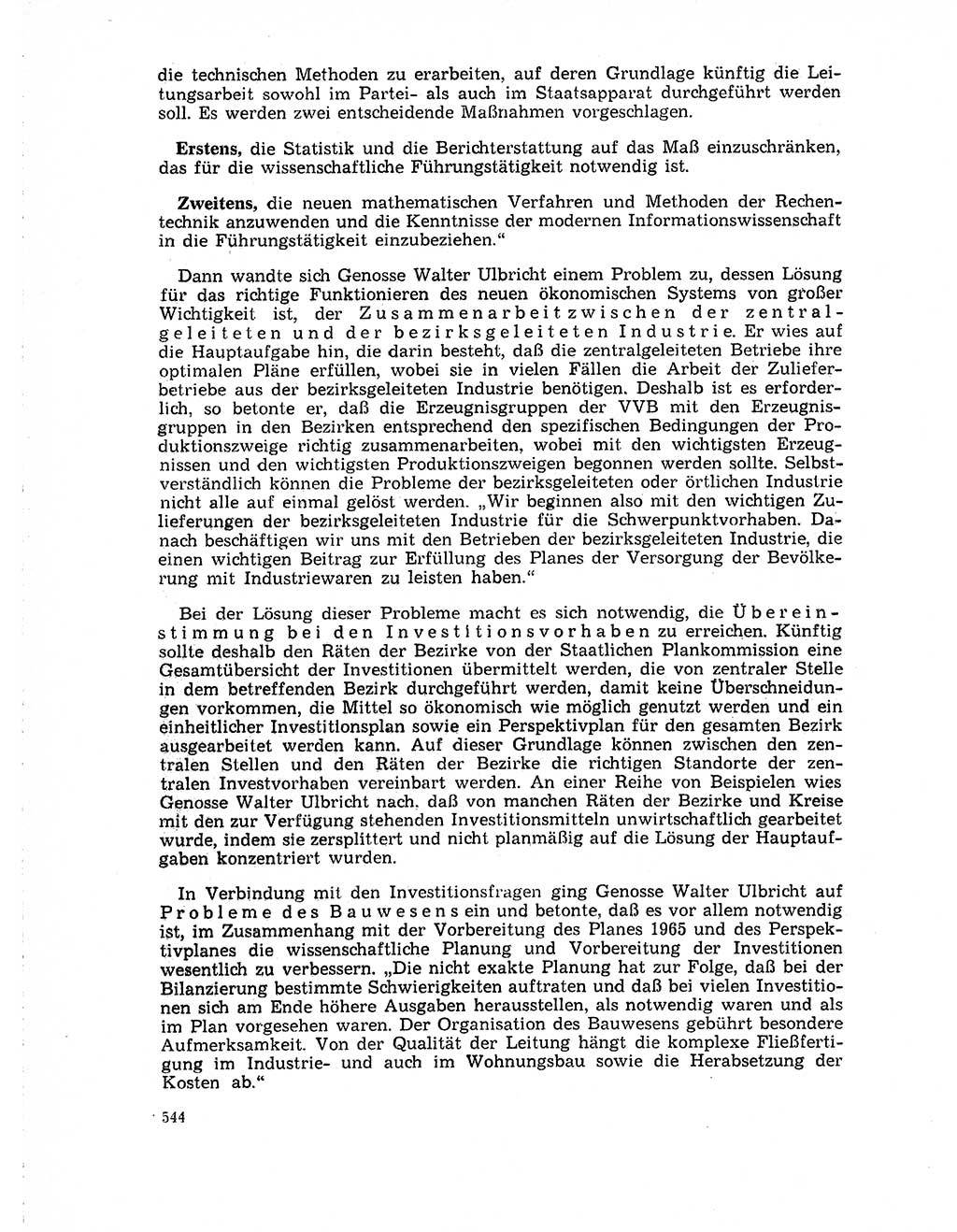 Neuer Weg (NW), Organ des Zentralkomitees (ZK) der SED (Sozialistische Einheitspartei Deutschlands) für Fragen des Parteilebens, 19. Jahrgang [Deutsche Demokratische Republik (DDR)] 1964, Seite 544 (NW ZK SED DDR 1964, S. 544)