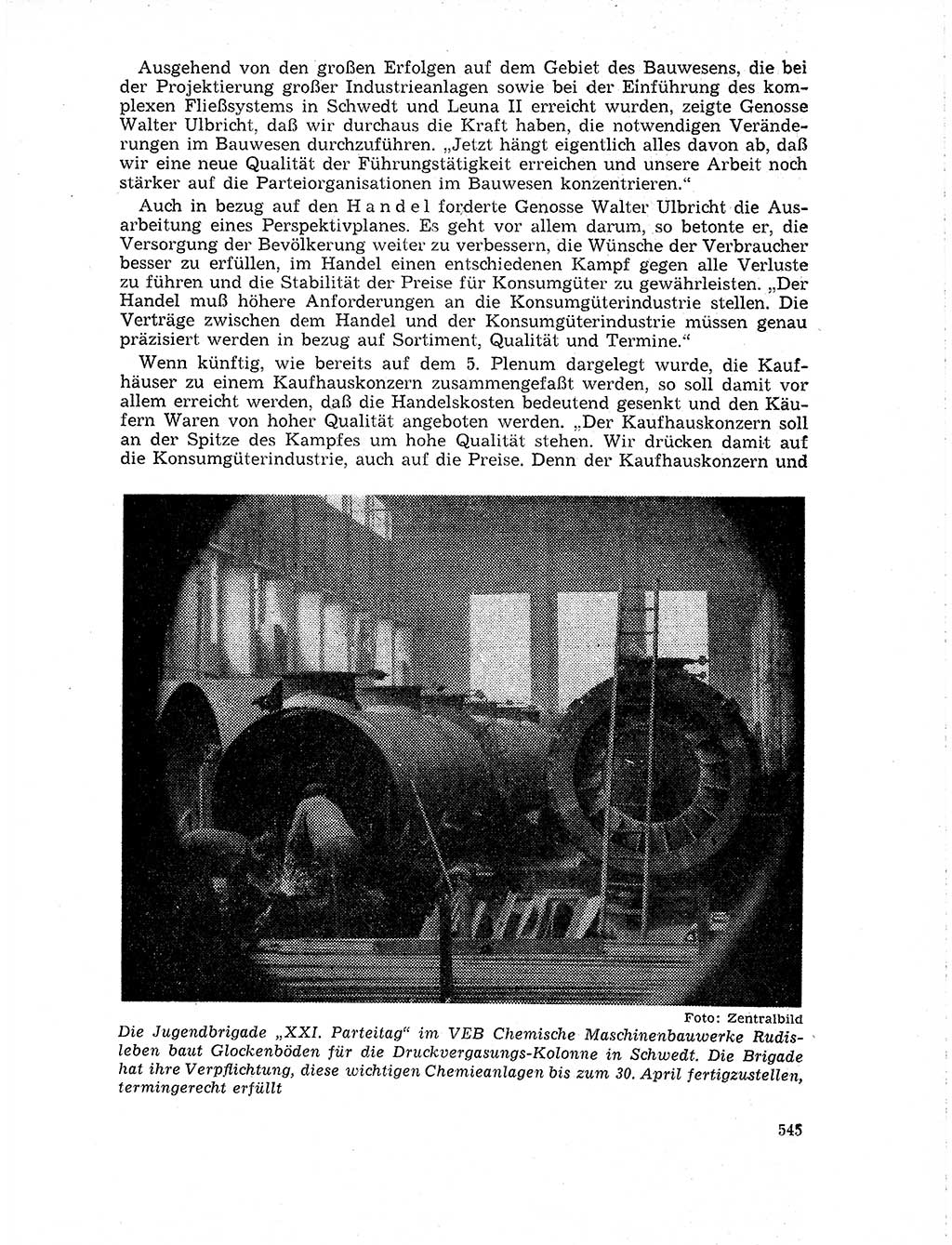 Neuer Weg (NW), Organ des Zentralkomitees (ZK) der SED (Sozialistische Einheitspartei Deutschlands) für Fragen des Parteilebens, 19. Jahrgang [Deutsche Demokratische Republik (DDR)] 1964, Seite 545 (NW ZK SED DDR 1964, S. 545)