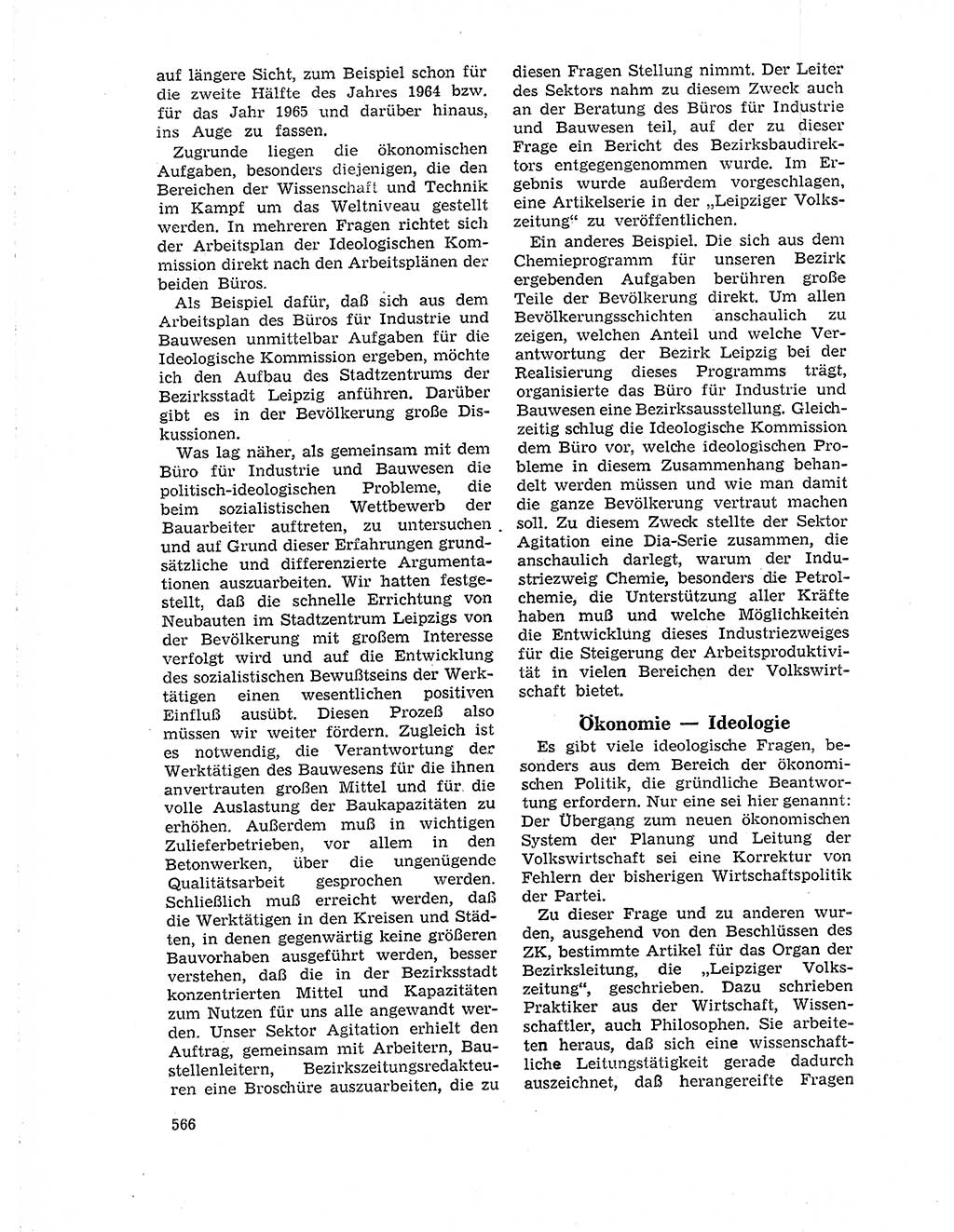 Neuer Weg (NW), Organ des Zentralkomitees (ZK) der SED (Sozialistische Einheitspartei Deutschlands) für Fragen des Parteilebens, 19. Jahrgang [Deutsche Demokratische Republik (DDR)] 1964, Seite 566 (NW ZK SED DDR 1964, S. 566)