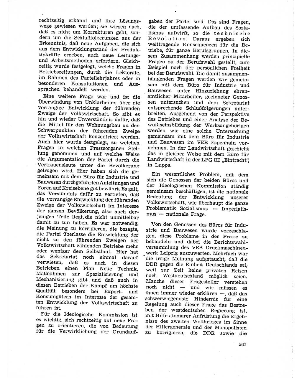 Neuer Weg (NW), Organ des Zentralkomitees (ZK) der SED (Sozialistische Einheitspartei Deutschlands) für Fragen des Parteilebens, 19. Jahrgang [Deutsche Demokratische Republik (DDR)] 1964, Seite 567 (NW ZK SED DDR 1964, S. 567)