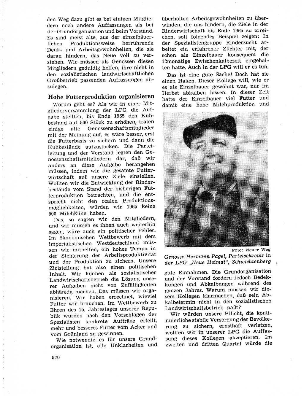 Neuer Weg (NW), Organ des Zentralkomitees (ZK) der SED (Sozialistische Einheitspartei Deutschlands) für Fragen des Parteilebens, 19. Jahrgang [Deutsche Demokratische Republik (DDR)] 1964, Seite 570 (NW ZK SED DDR 1964, S. 570)